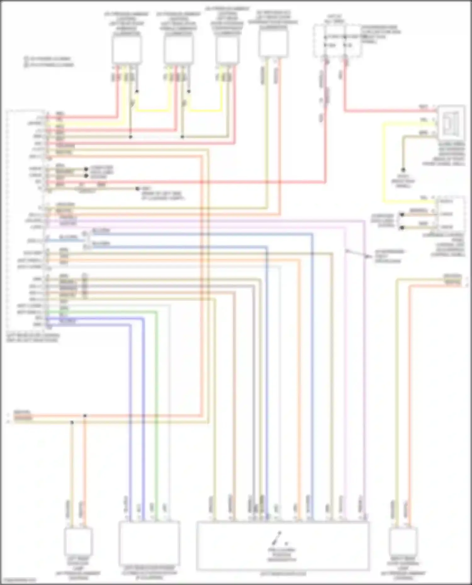 Wiring diagram pre-locking position microswitch for Mercedes-Benz CLS-class C257 (2017-2021)
