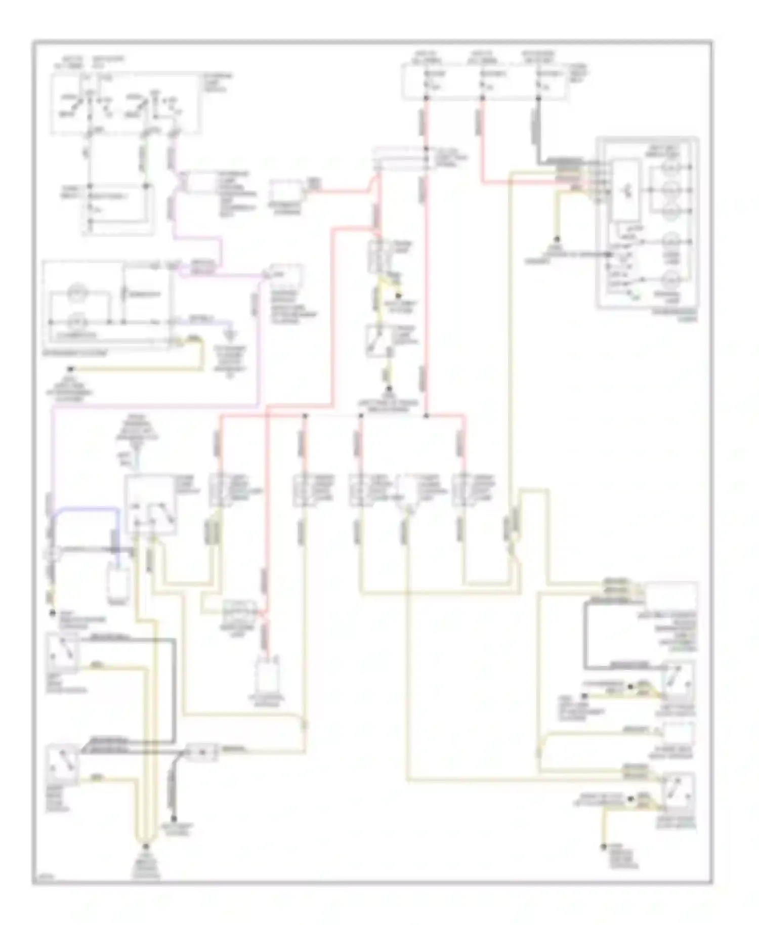E-class Mercedes-Benz W124/S124/C124/A124 (1992-1997): Interior light circuit, sedan (1 of 2)