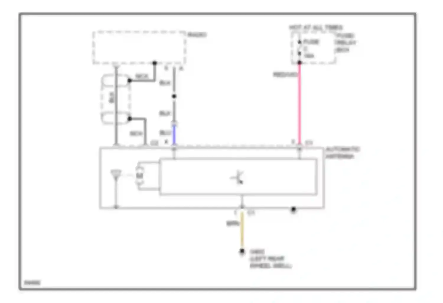 E-class Mercedes-Benz W124/S124/C124/A124 (1992-1997): Power antenna circuit, without cellular telephone