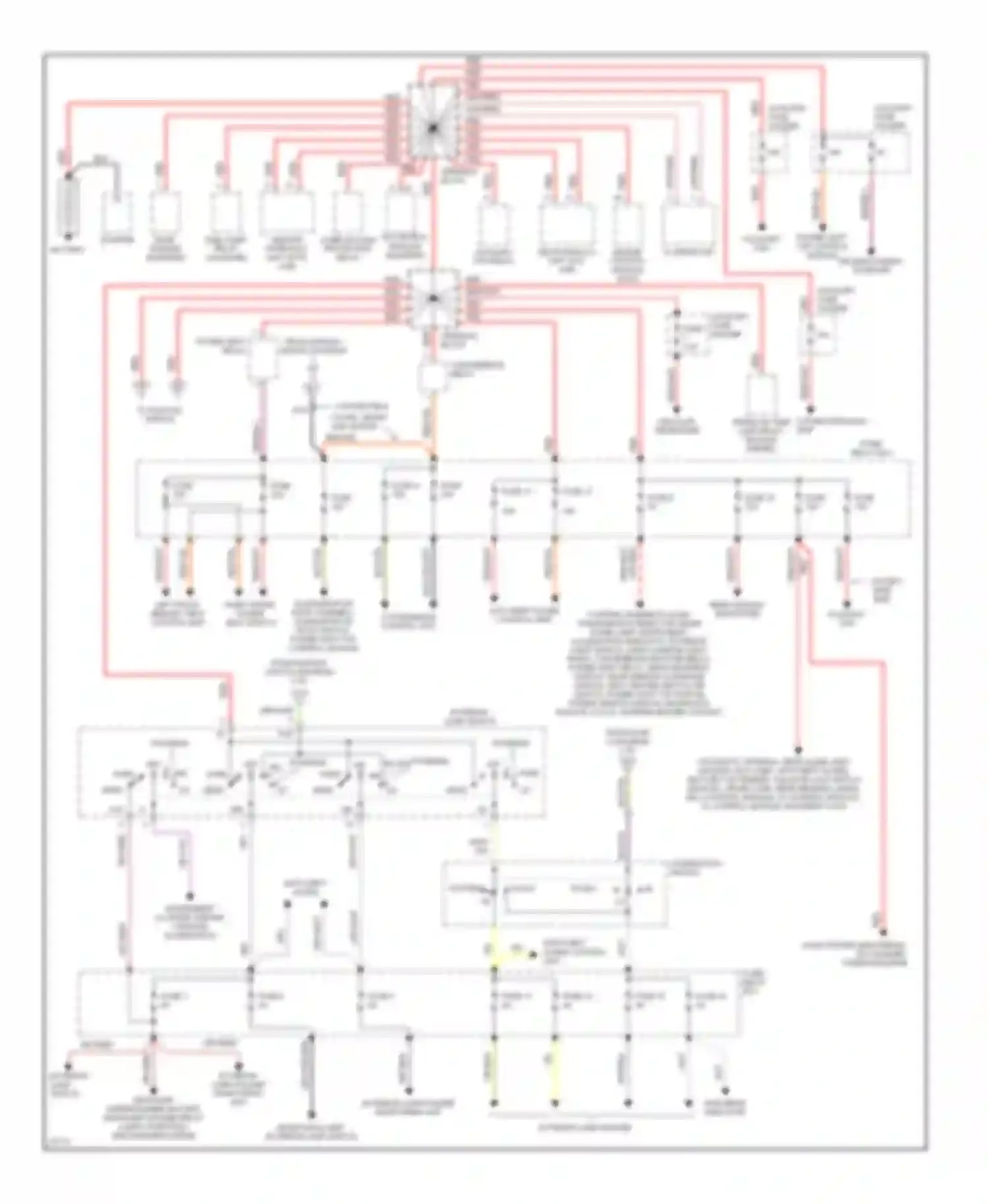 E-class Mercedes-Benz W124/S124/C124/A124 (1992-1997): Power distribution circuit (1 of 2)