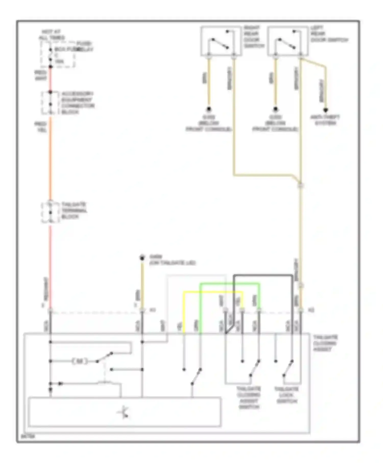 E-class Mercedes-Benz W124/S124/C124/A124 (1992-1997): Door closing assist circuit, wagon