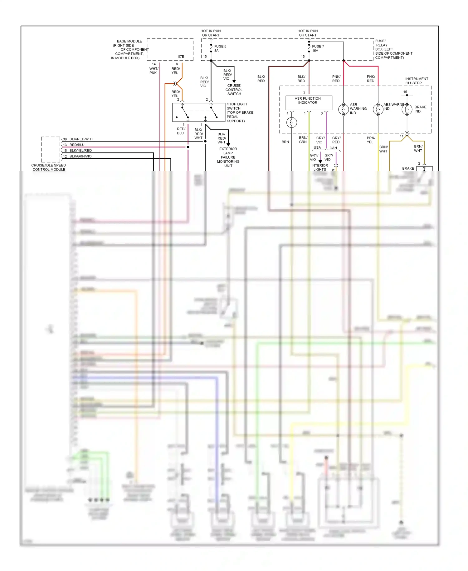 Wiring diagram engine compt) for Mercedes-Benz E-class W124/S124/C124/A124 (1992-1997) (1 of 1)