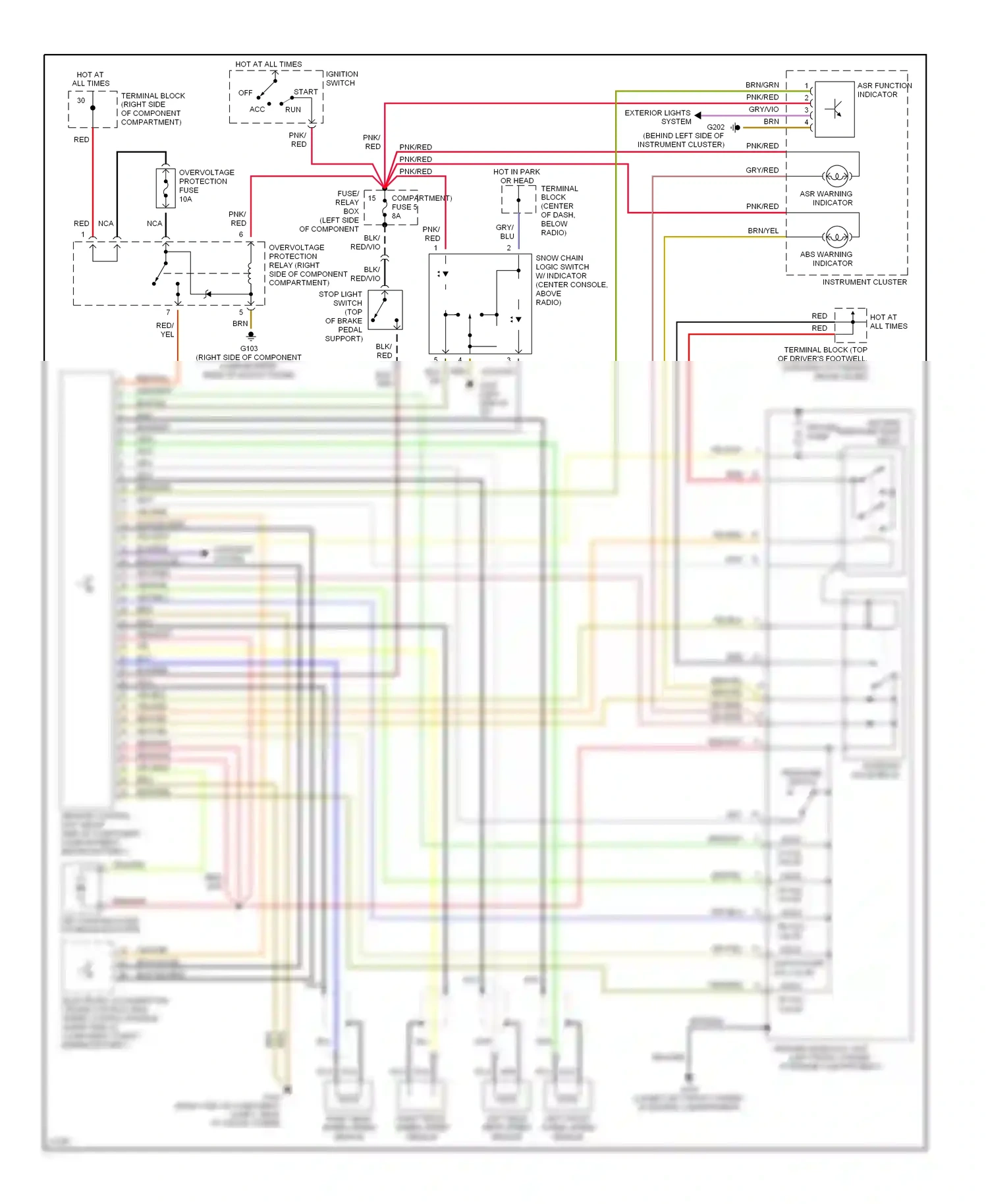 Wiring diagram sensor sensor for Mercedes-Benz E-class W124/S124/C124/A124 (1992-1997) (1 of 1)