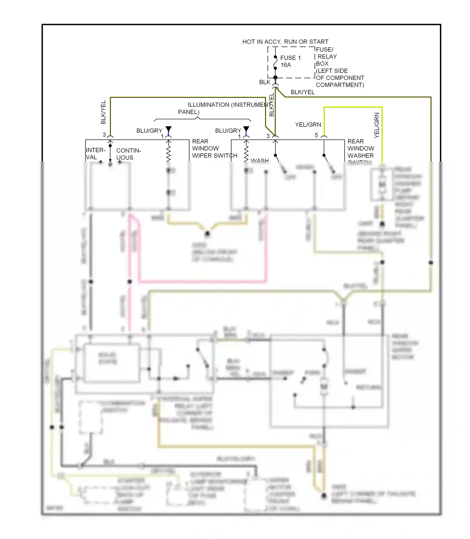Wiring diagram solid state for Mercedes-Benz E-class W124/S124/C124/A124 (1992-1997) (5 of 7)