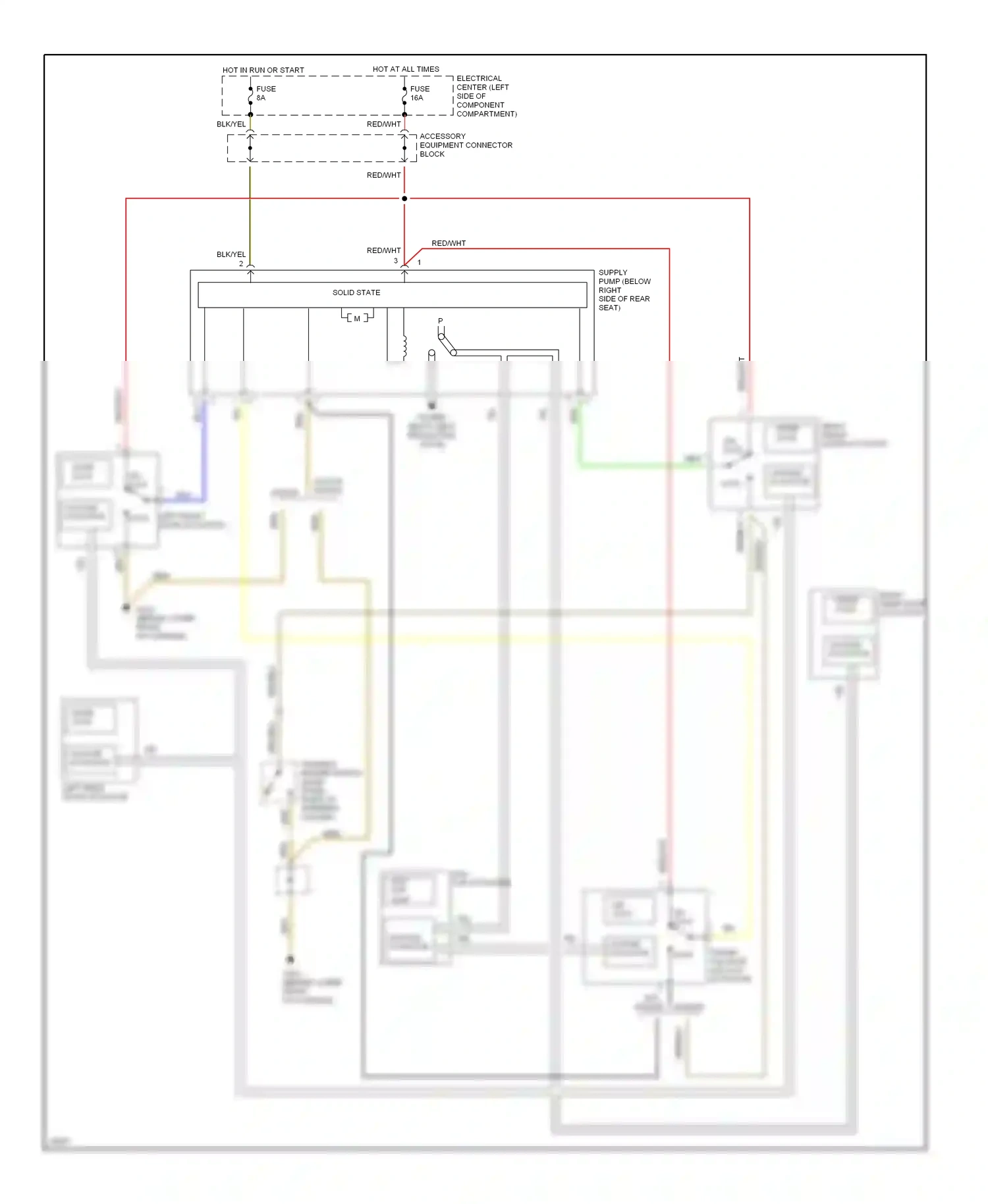Wiring diagram solid state for Mercedes-Benz E-class W124/S124/C124/A124 (1992-1997) (3 of 7)