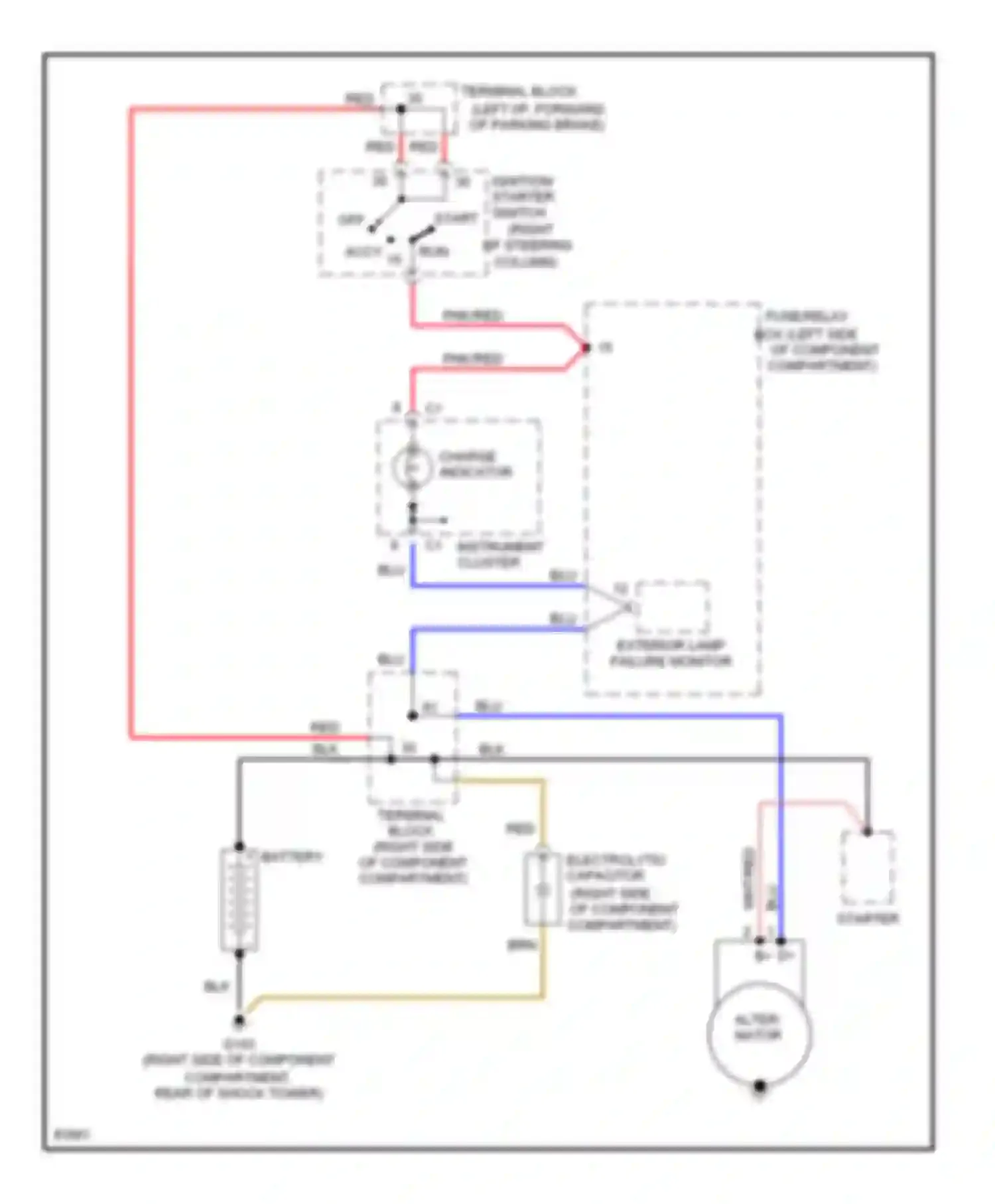 E-class AMG Mercedes-Benz W124/S124/C124/A124 (1994-1996): Charging circuit