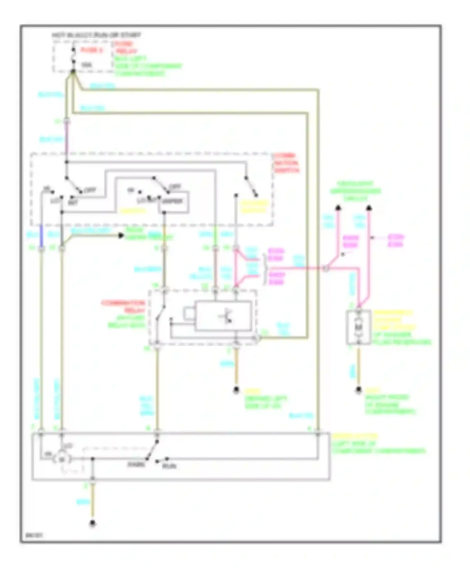 E-class AMG Mercedes-Benz W124/S124/C124/A124 (1994-1996): Front washer/wiper circuit
