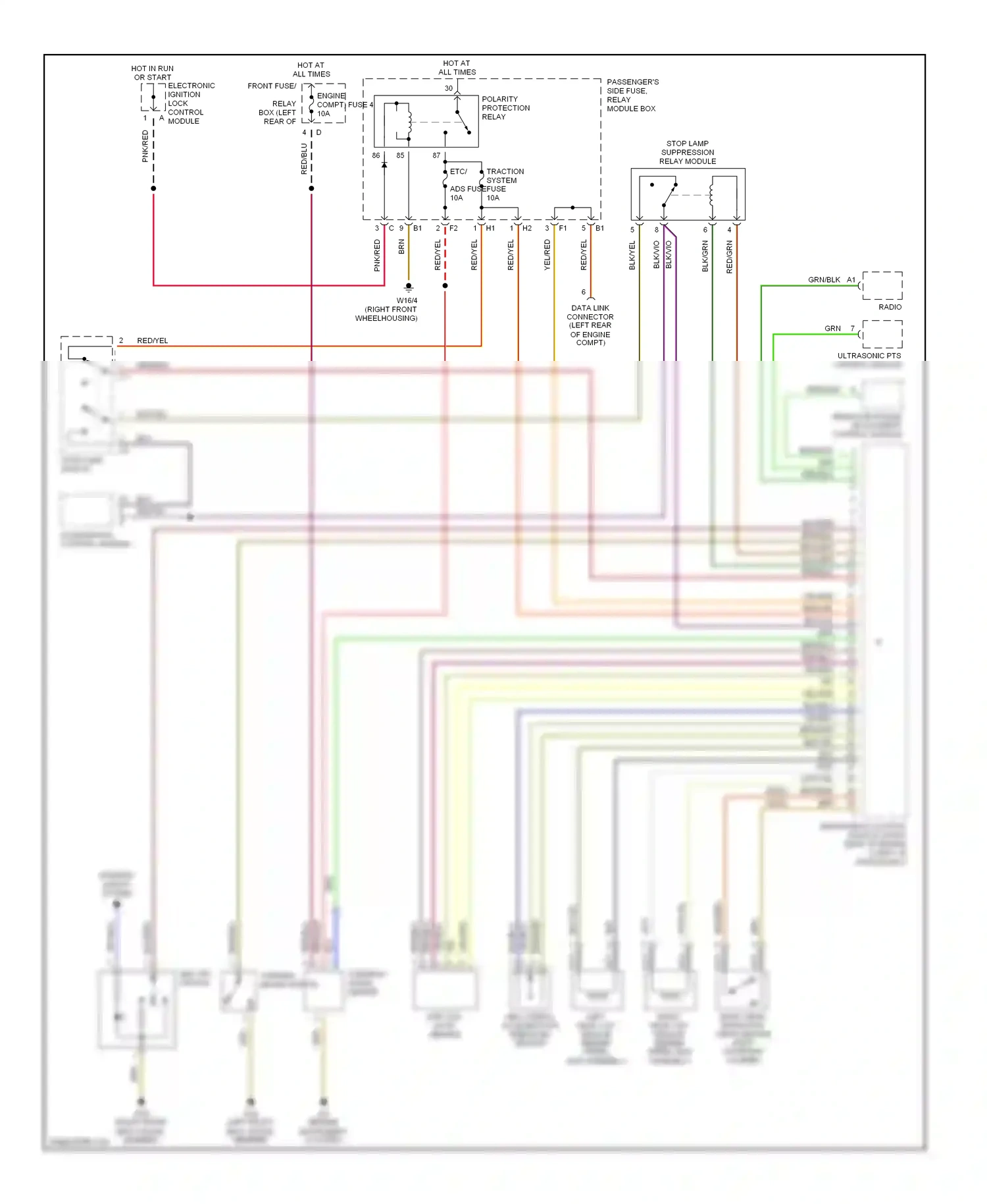 Wiring diagram blu for Mercedes-Benz E-class W210/S210 facelift (1999-2003) (1 of 32)