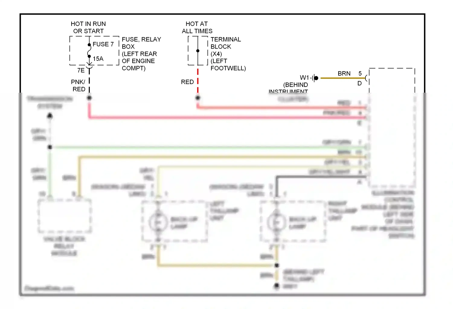 Mercedes-Benz E-class W210/S210 facelift (1999-2003) brn wiring diagram  (11 of 51)