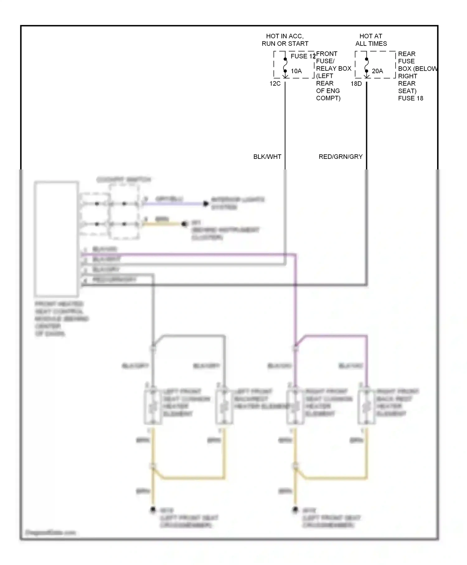Wiring diagram cockpit switch for Mercedes-Benz E-class W210/S210 facelift (1999-2003) (1 of 3)