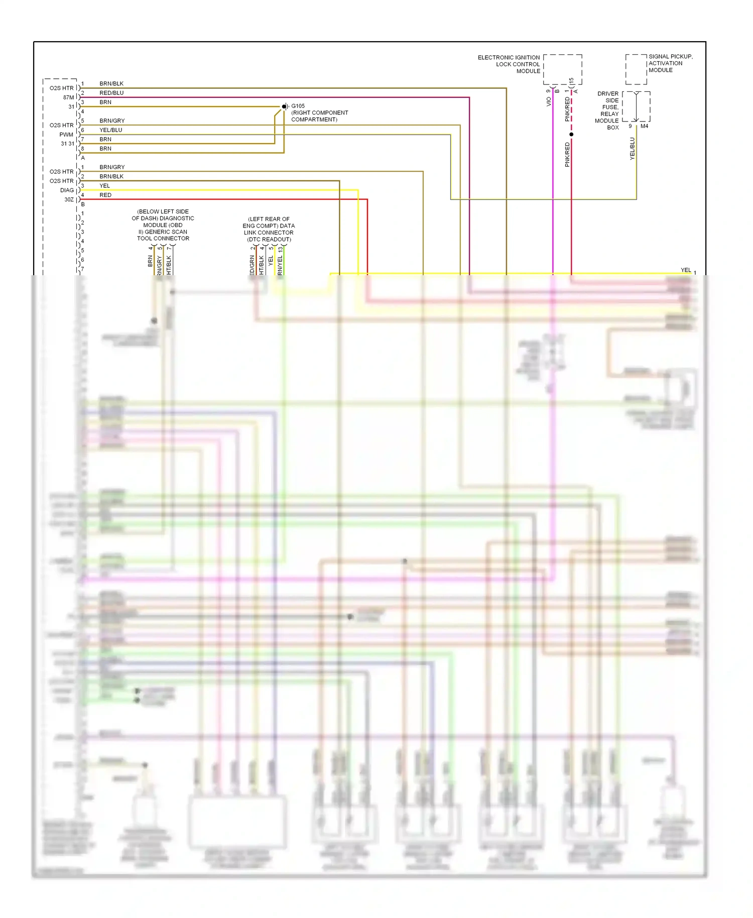 Wiring diagram electronic ignition lock control module for Mercedes-Benz E-class W210/S210 facelift (1999-2003) (5 of 5)