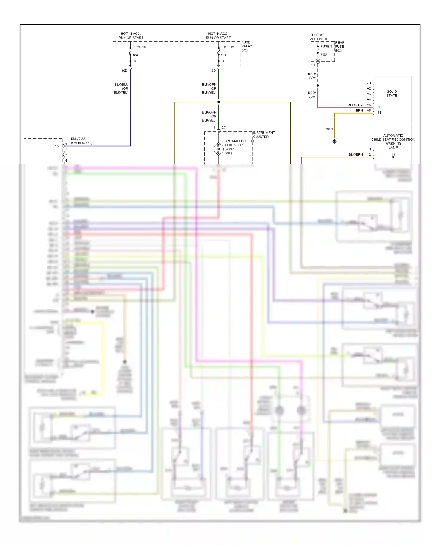 Wiring diagram solid state for Mercedes-Benz E-class W210/S210 facelift (1999-2003) (7 of 9)
