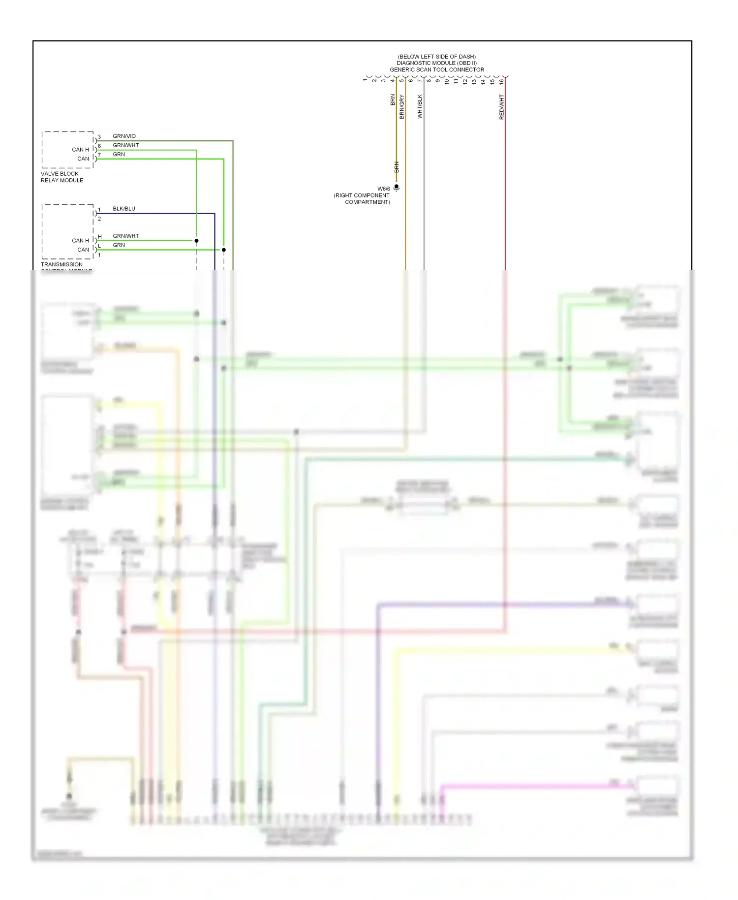 Wiring diagram transmission control module for Mercedes-Benz E-class W210/S210 facelift (1999-2003) (1 of 1)