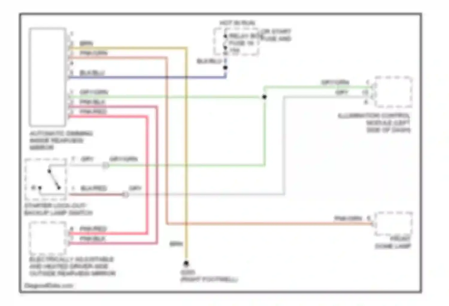 E-class Mercedes-Benz W210/S210 (1995-1999): Automatic day/night mirror circuit