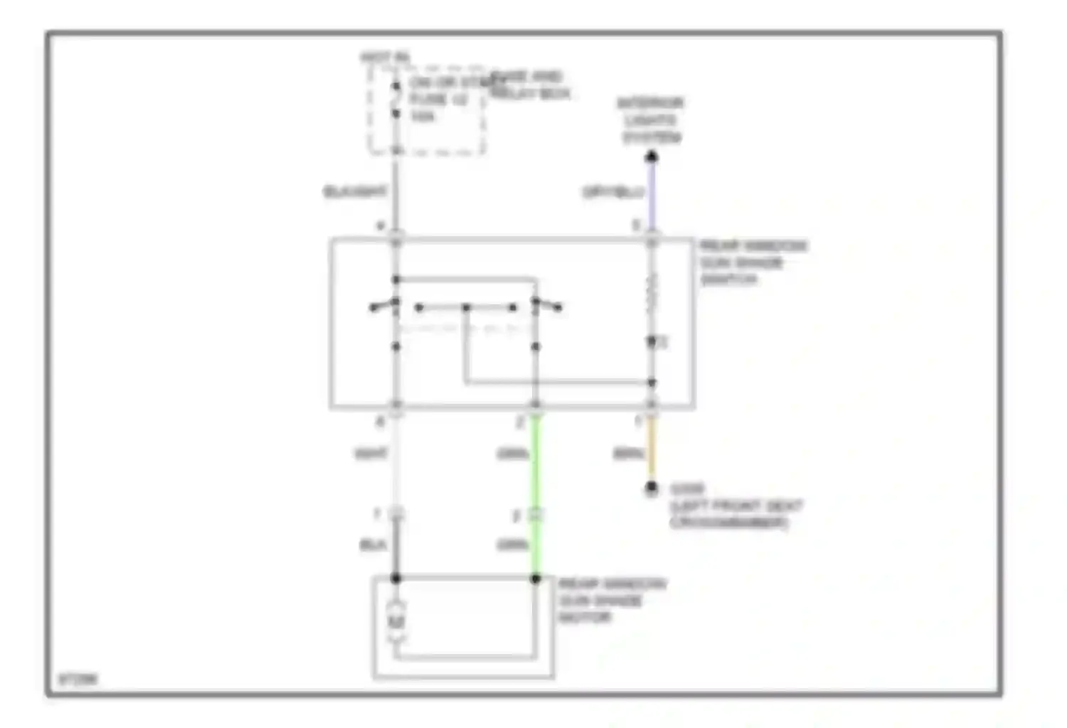 E-class Mercedes-Benz W210/S210 (1995-1999): Rear window sun shade circuit