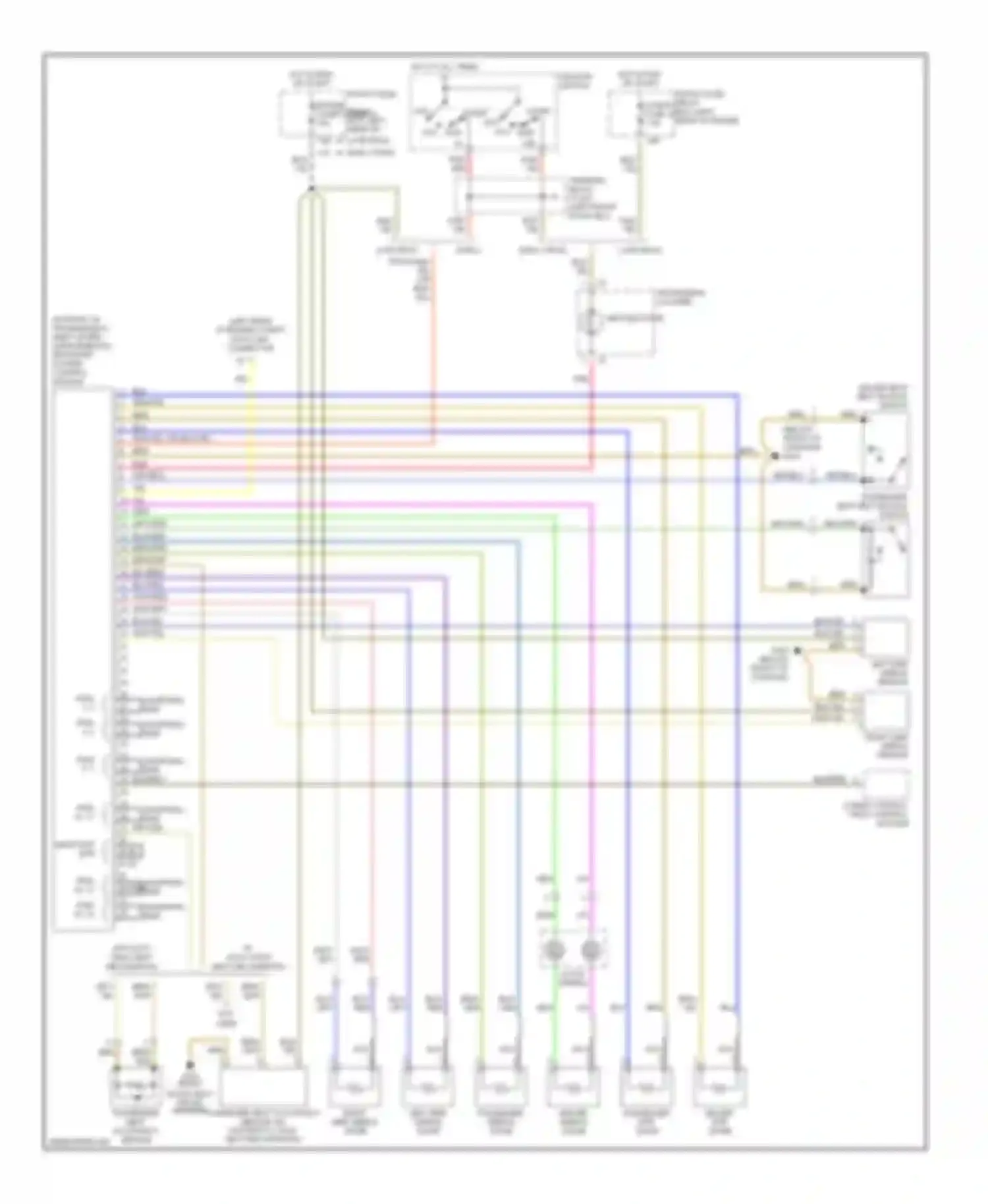 E-class Mercedes-Benz W210/S210 (1995-1999): Supplemental restraint circuit