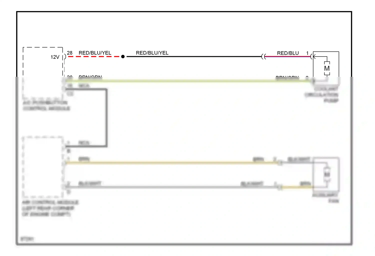 Wiring diagram a/c pushbutton control module for Mercedes-Benz E-class W210/S210 (1995-1999) (3 of 4)
