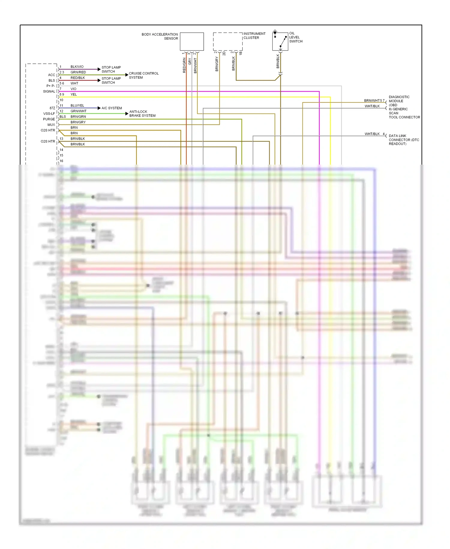 Wiring diagram a/c system for Mercedes-Benz E-class W210/S210 (1995-1999) (1 of 1)