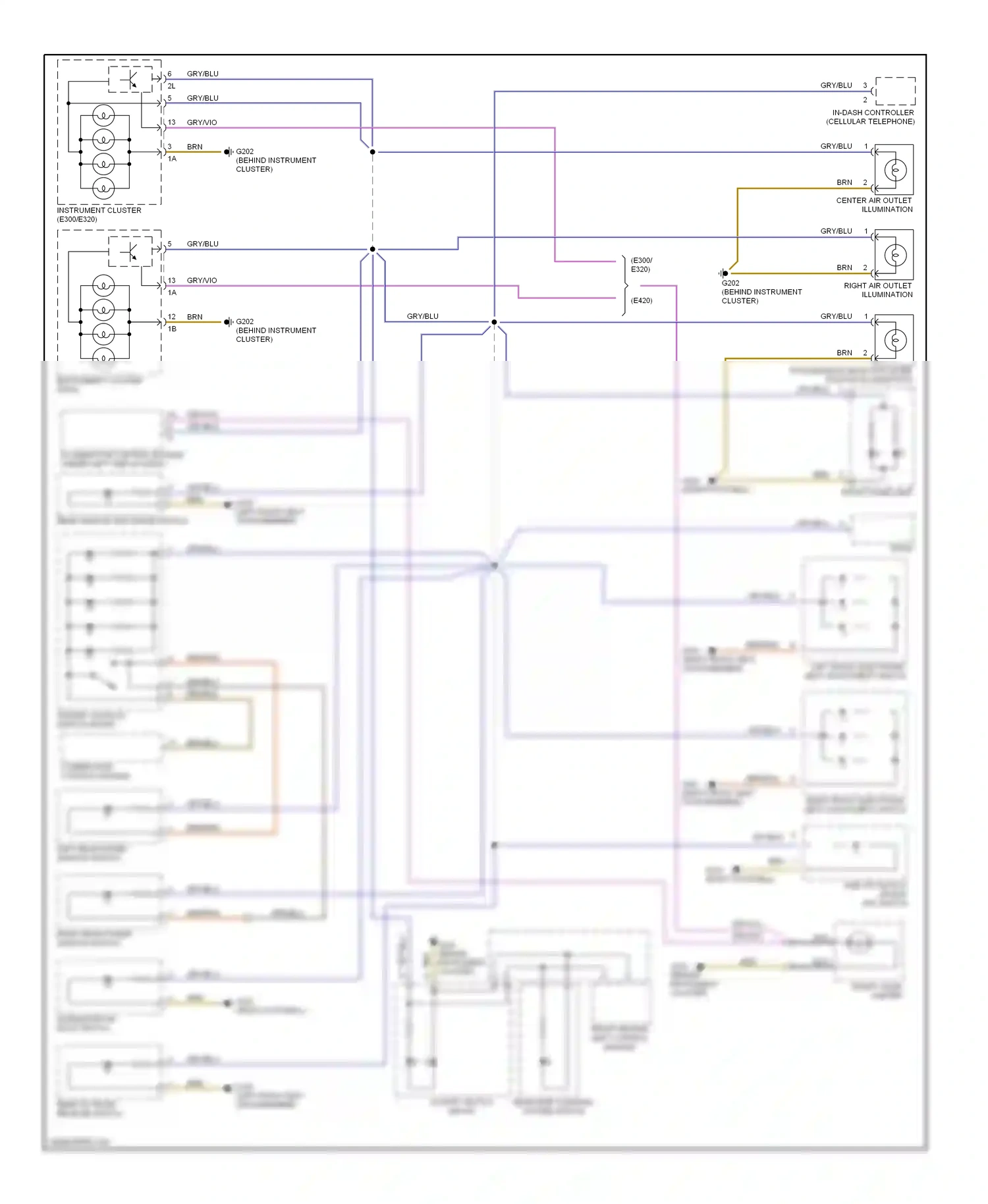 Wiring diagram combination control module for Mercedes-Benz E-class W210/S210 (1995-1999) (7 of 17)