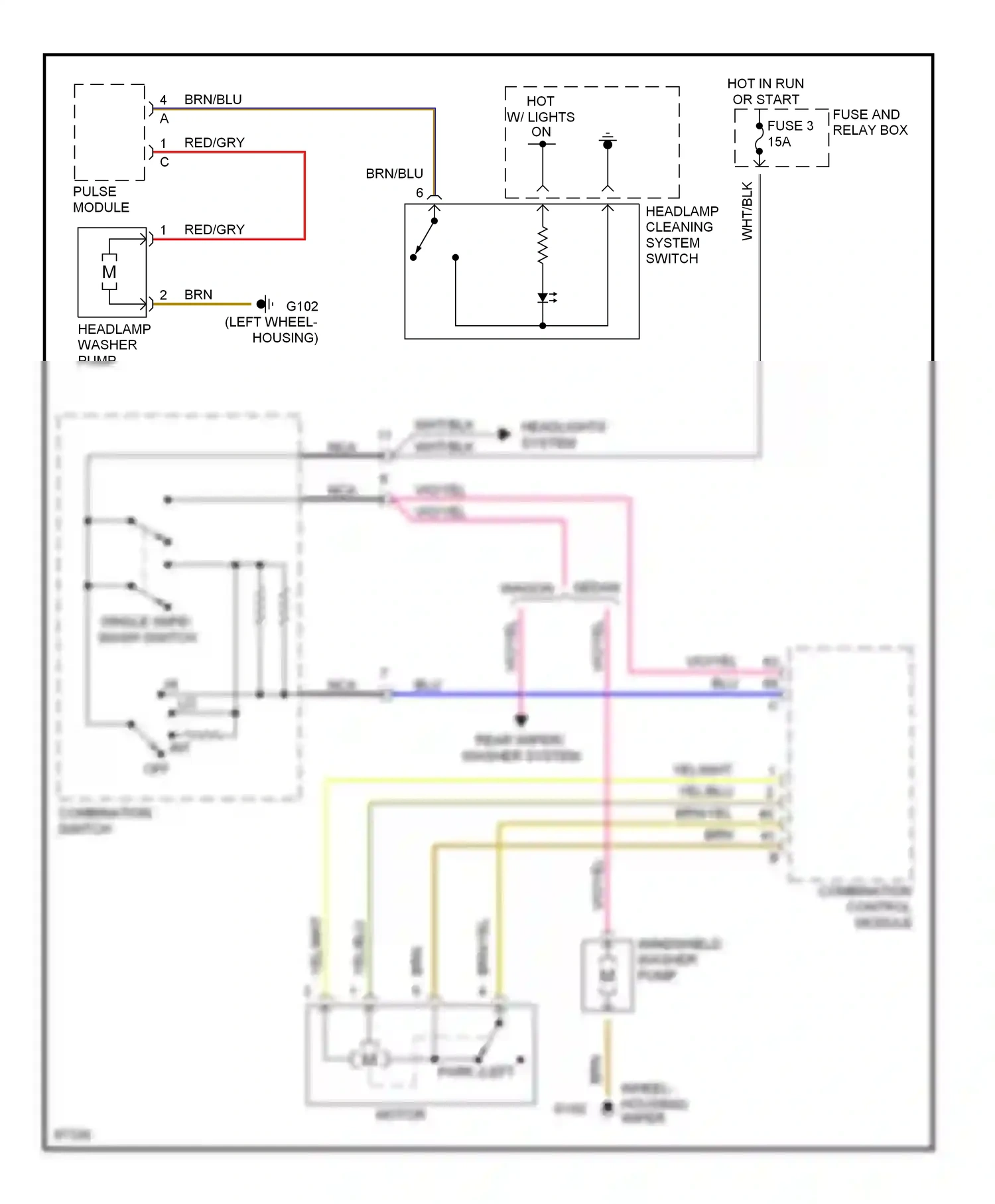 Wiring diagram combination control module for Mercedes-Benz E-class W210/S210 (1995-1999) (13 of 17)