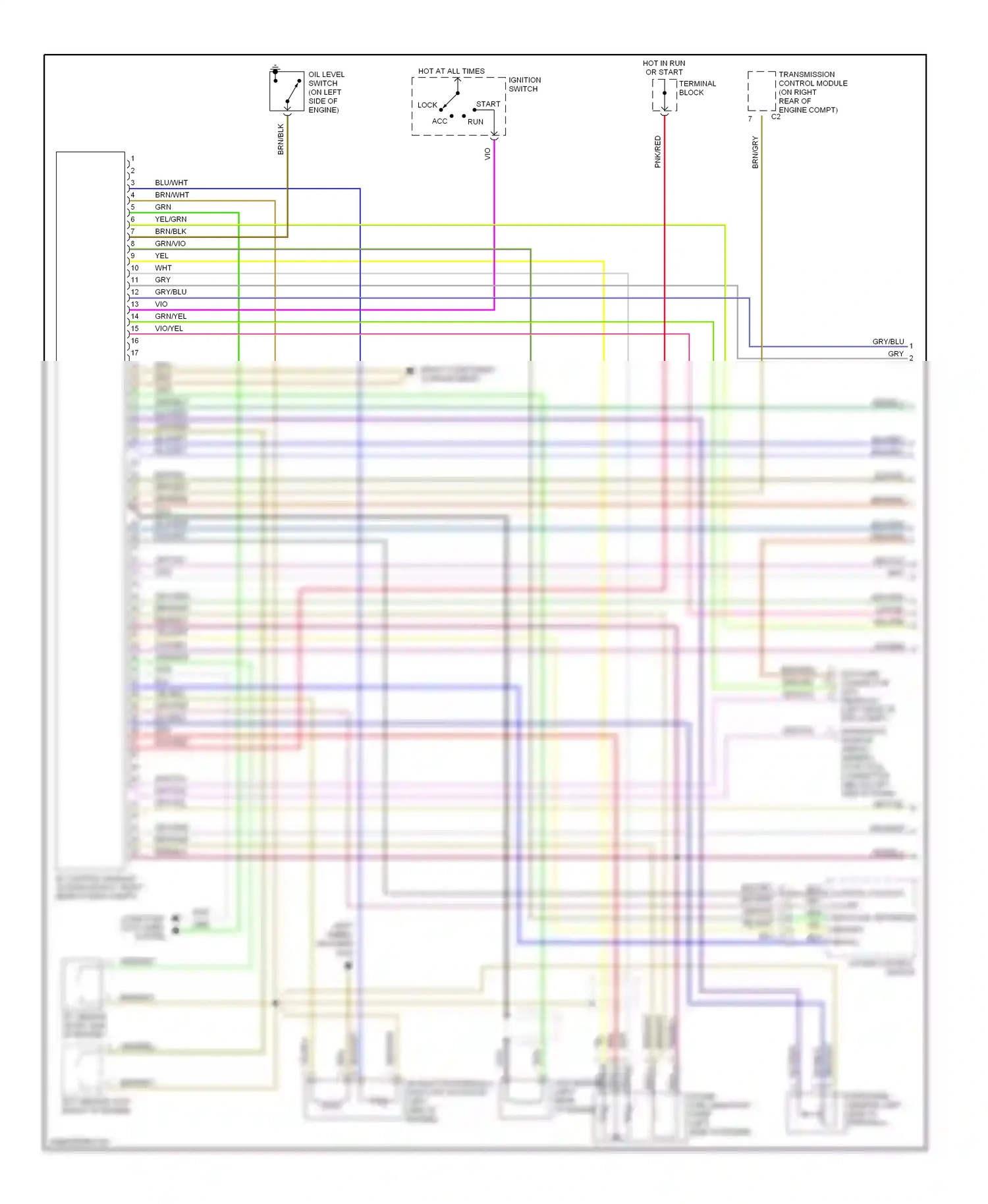 Wiring diagram computer data lines system for Mercedes-Benz E-class W210/S210 (1995-1999) (7 of 9)