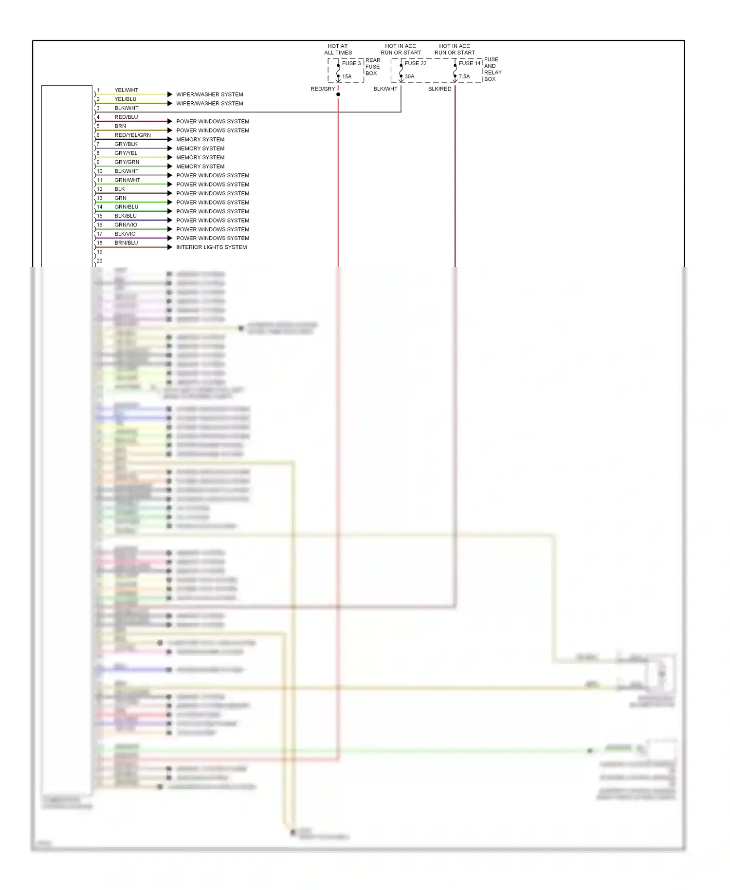 Wiring diagram computer data lines system for Mercedes-Benz E-class W210/S210 (1995-1999) (5 of 9)