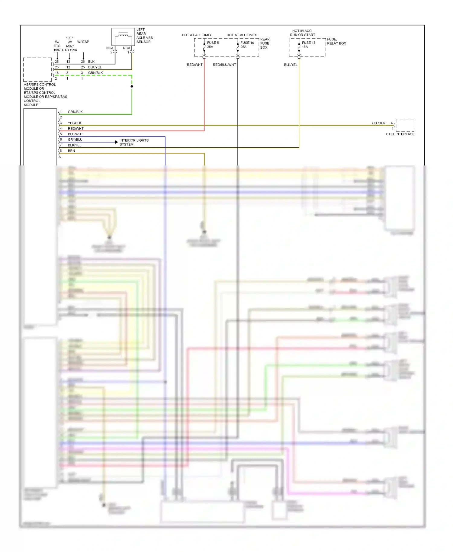 Wiring diagram ctel interface for Mercedes-Benz E-class W210/S210 (1995-1999) (1 of 2)