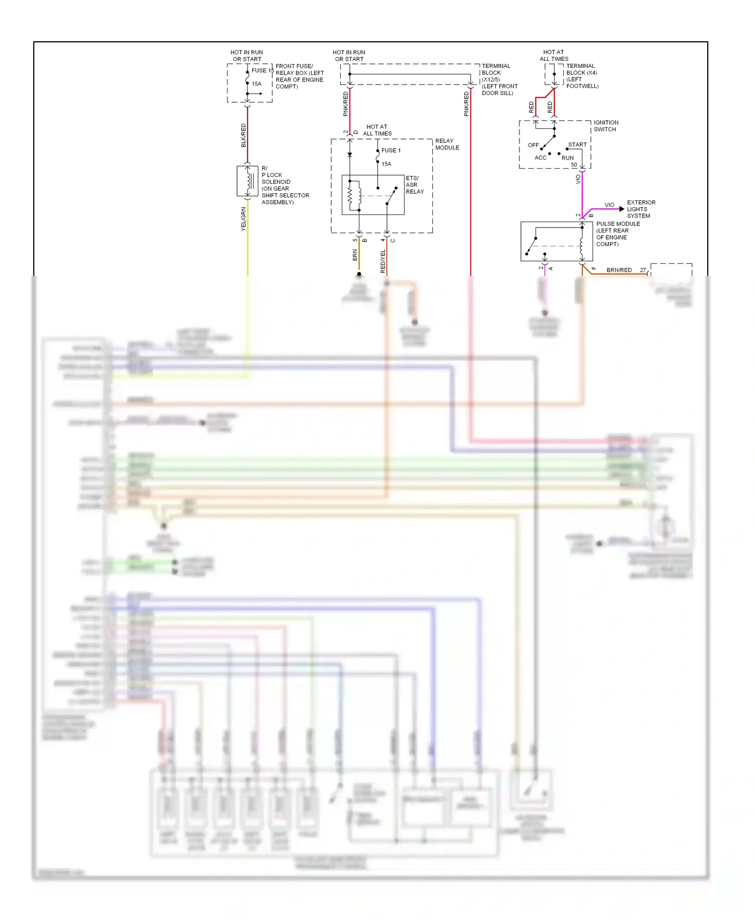Wiring diagram ifi control module for Mercedes-Benz E-class W210/S210 (1995-1999) (1 of 3)