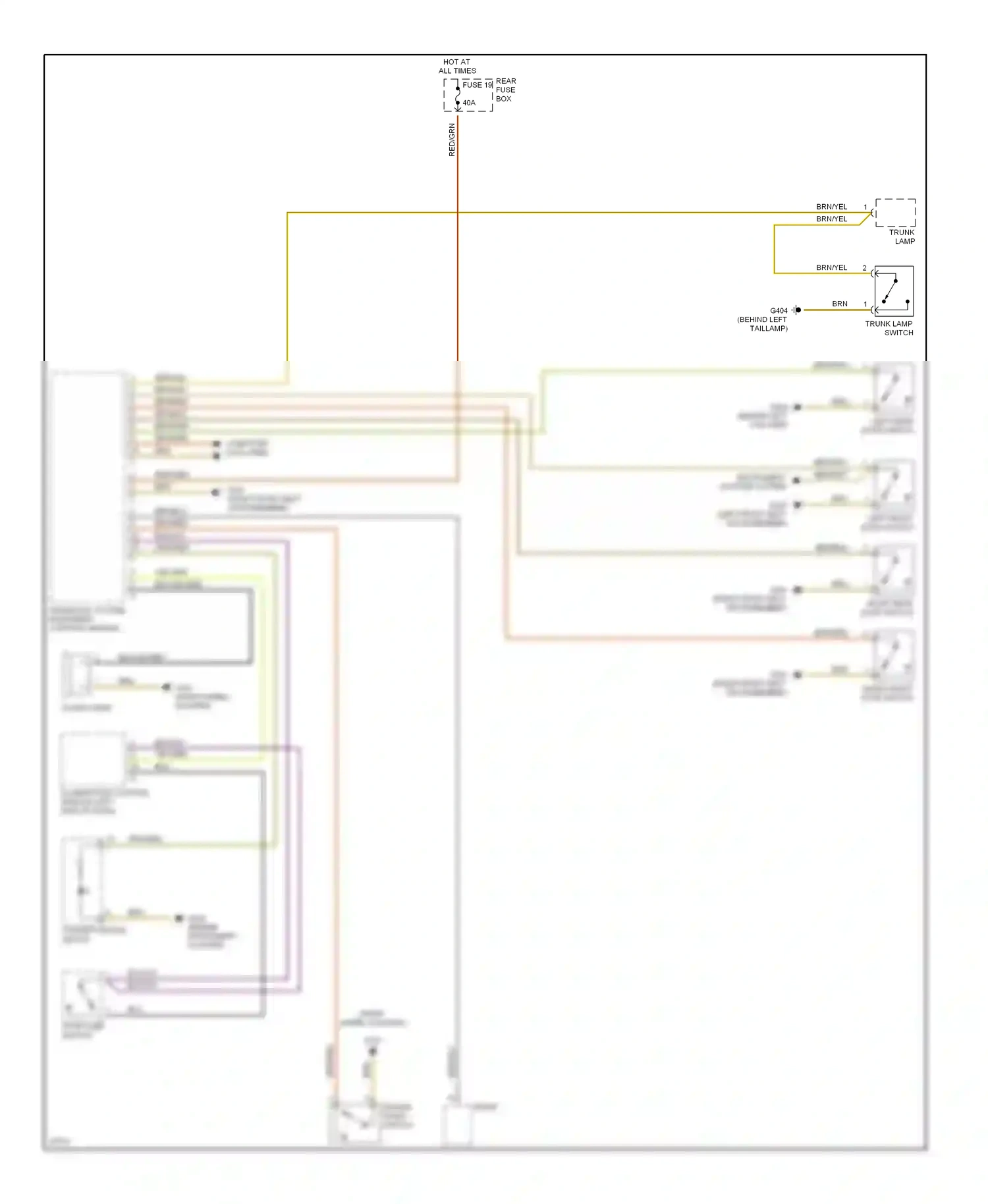 Wiring diagram pneumatic system equipment control module for Mercedes-Benz E-class W210/S210 (1995-1999) (1 of 8)