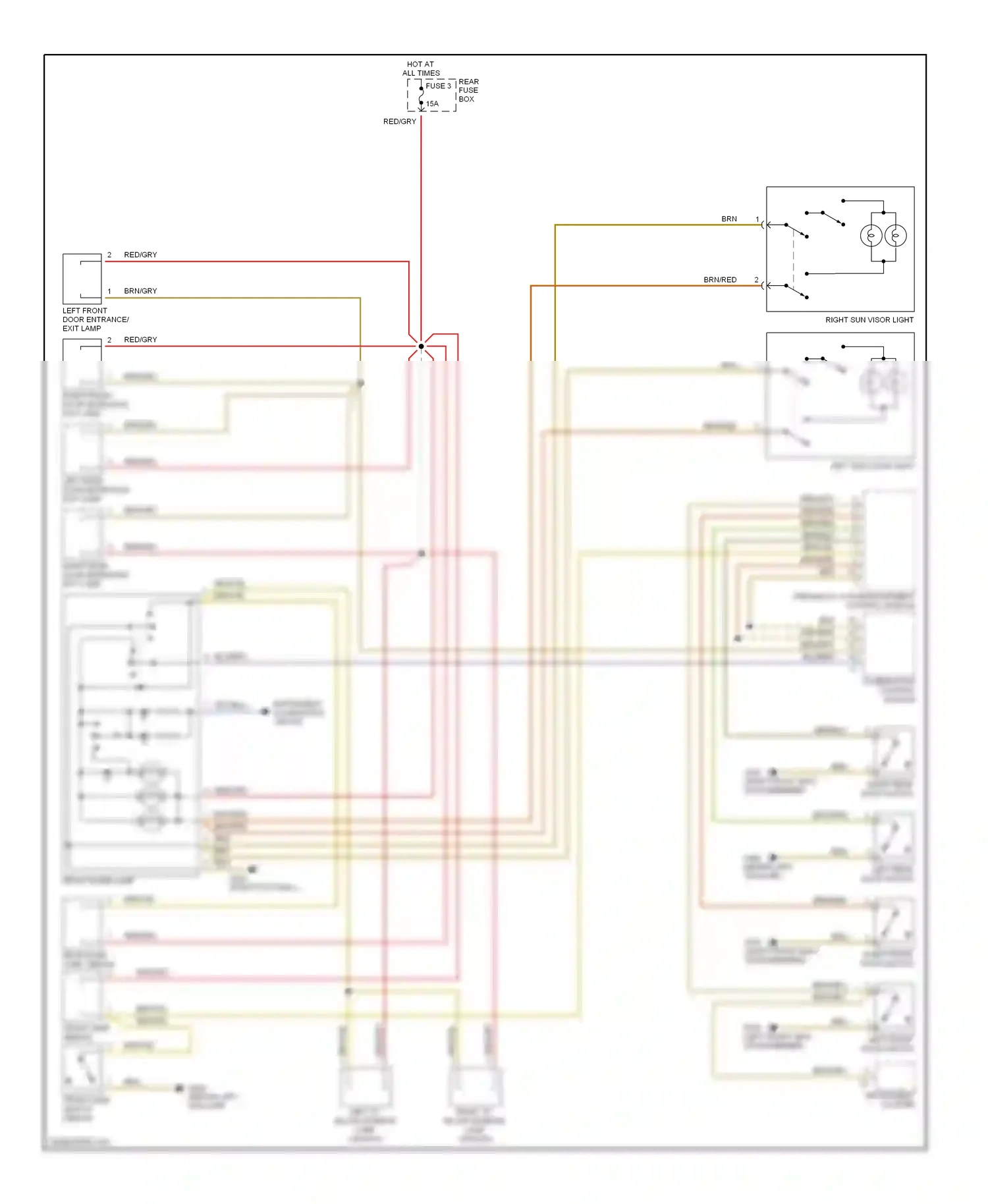 Wiring diagram pneumatic system equipment control module for Mercedes-Benz E-class W210/S210 (1995-1999) (3 of 8)