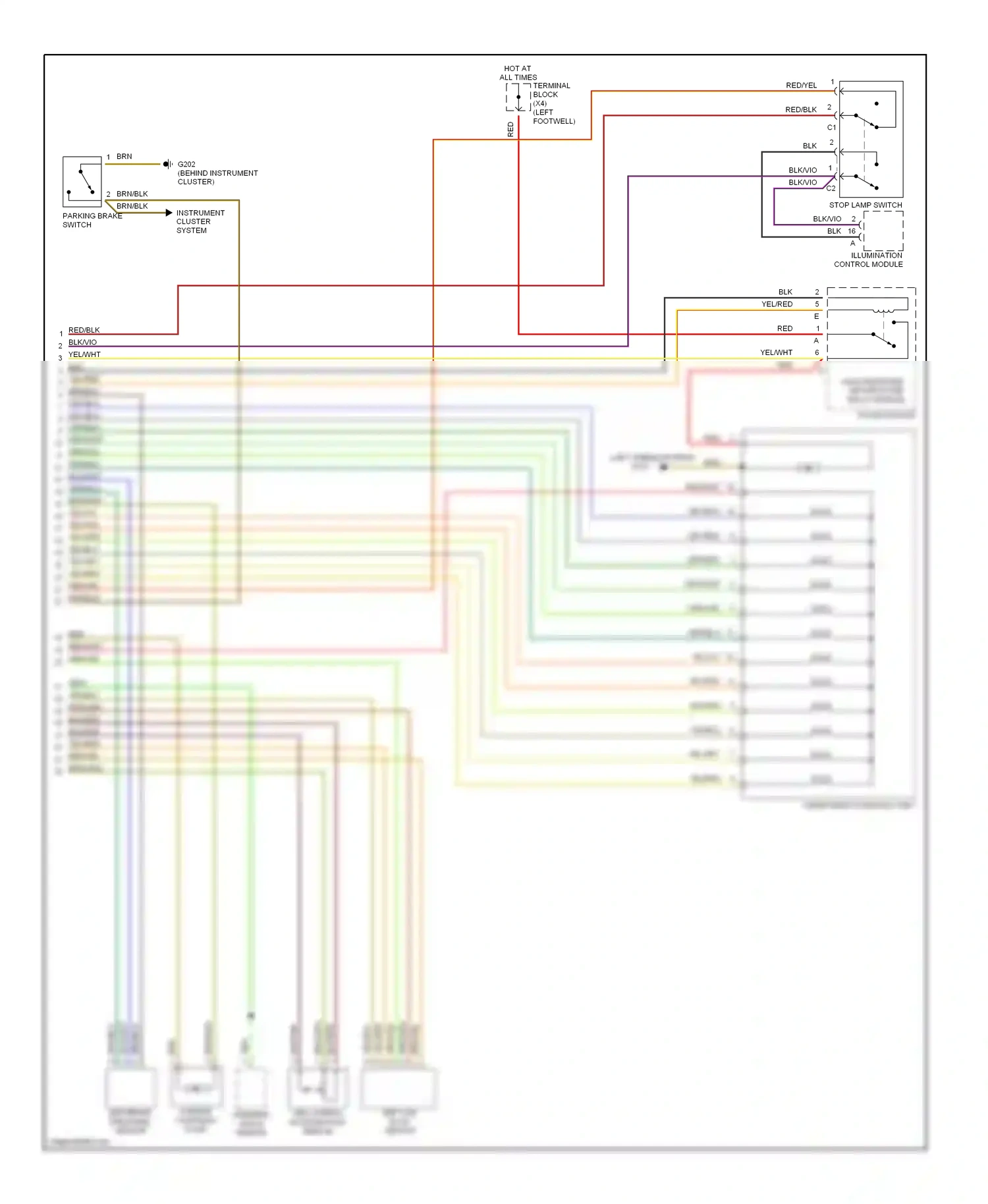 Wiring diagram steering angle sensor for Mercedes-Benz E-class W210/S210 (1995-1999) (1 of 1)