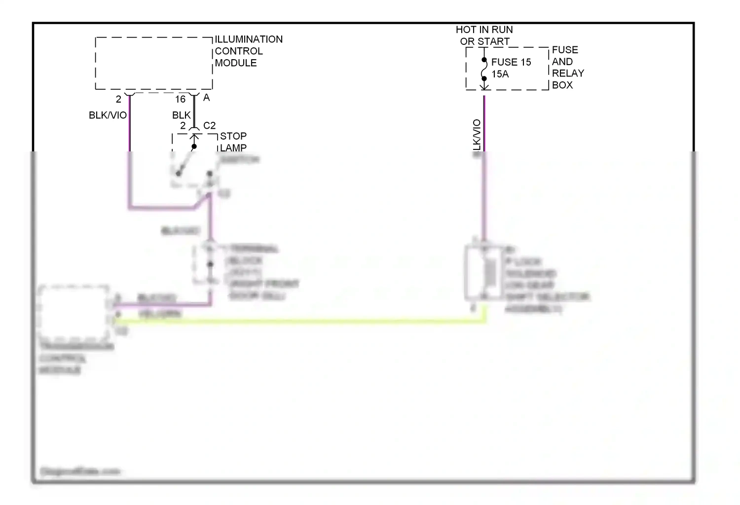 Wiring diagram transmission control module for Mercedes-Benz E-class W210/S210 (1995-1999) (2 of 3)