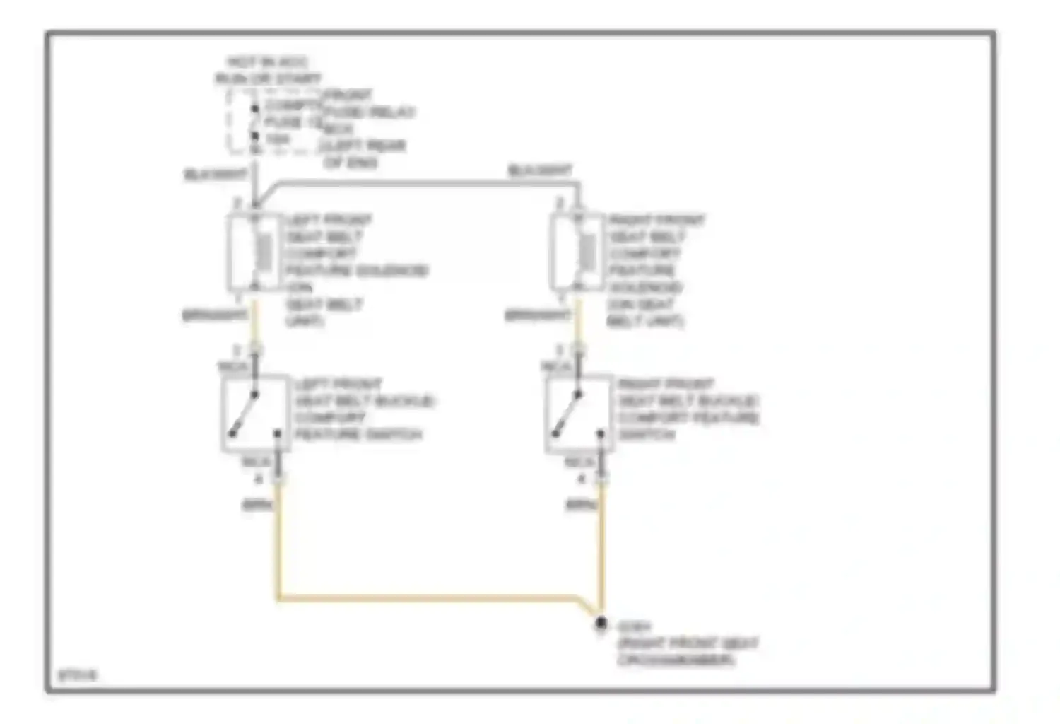E-class AMG Mercedes-Benz W210/S210 (1996-1999): Seat belt comfort feature circuit