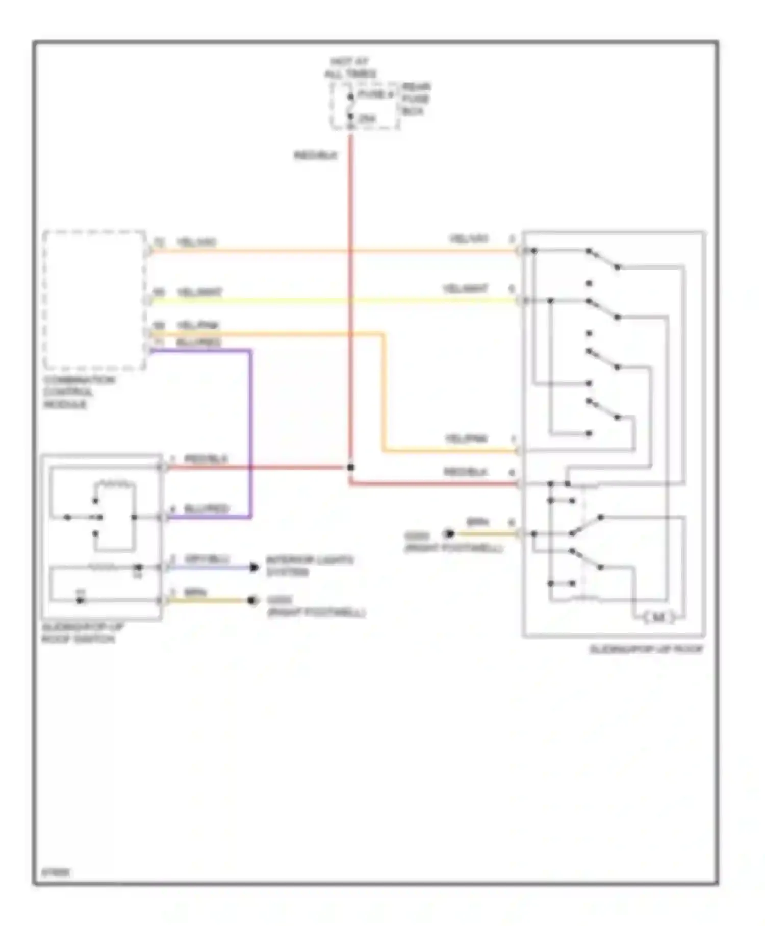 E-class AMG Mercedes-Benz W210/S210 (1996-1999): Power top/sunroof circuits