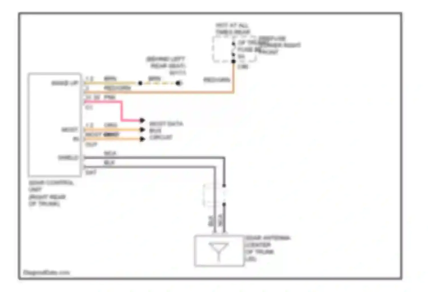 E-class Mercedes-Benz W211/S211 facelift (2006-2009): Satellite radio circuit