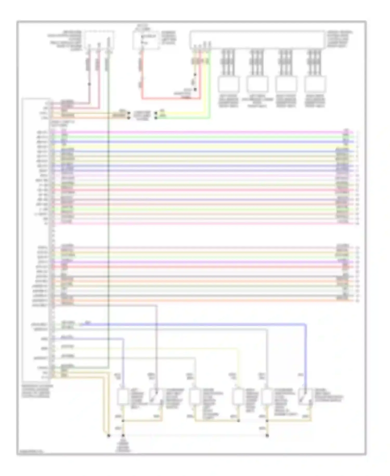 E-class Mercedes-Benz W211/S211 facelift (2006-2009): Supplemental restraint circuit (1 of 2)