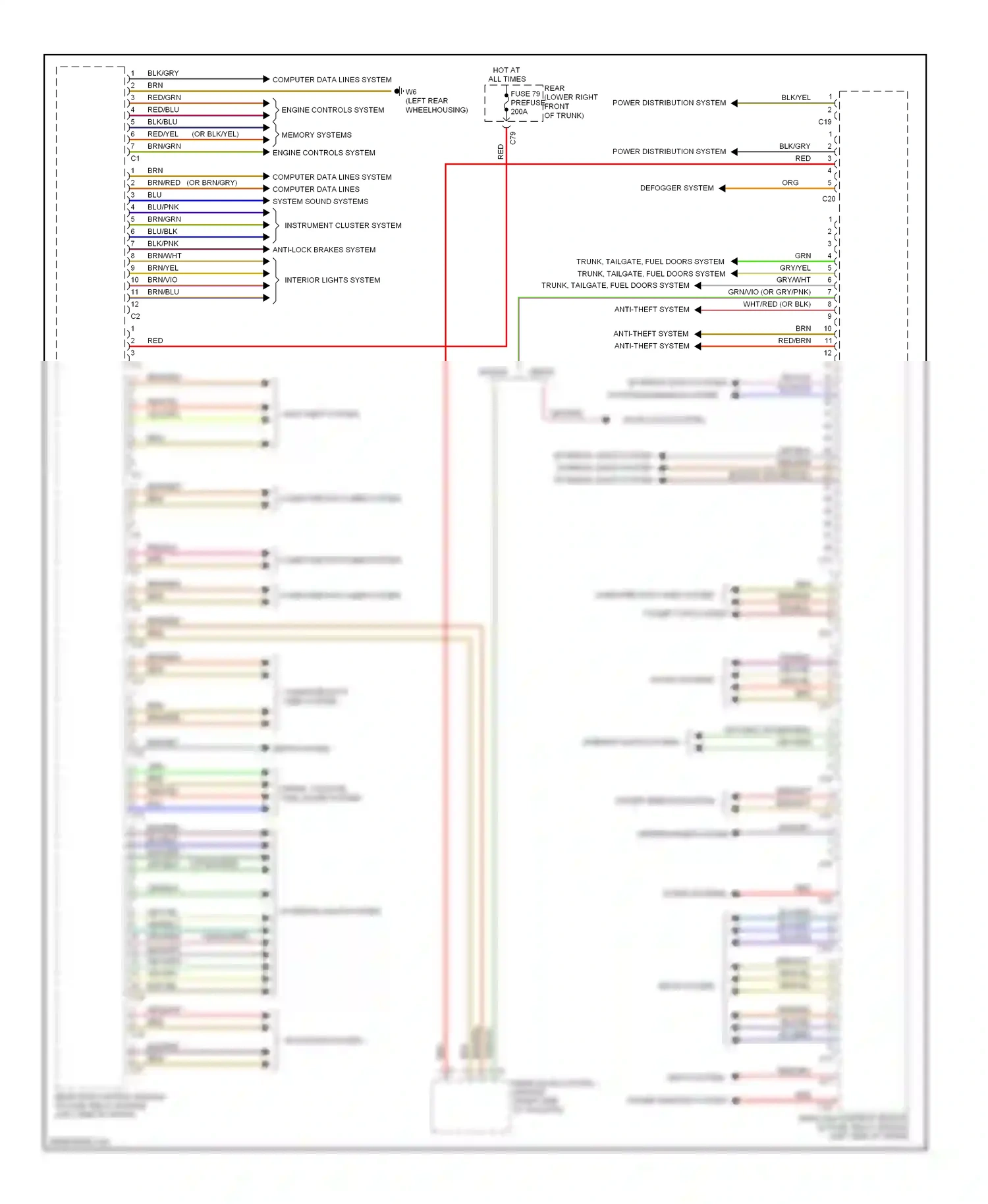 Wiring diagram blu/grn for Mercedes-Benz E-class W211/S211 facelift (2006-2009) (9 of 20)