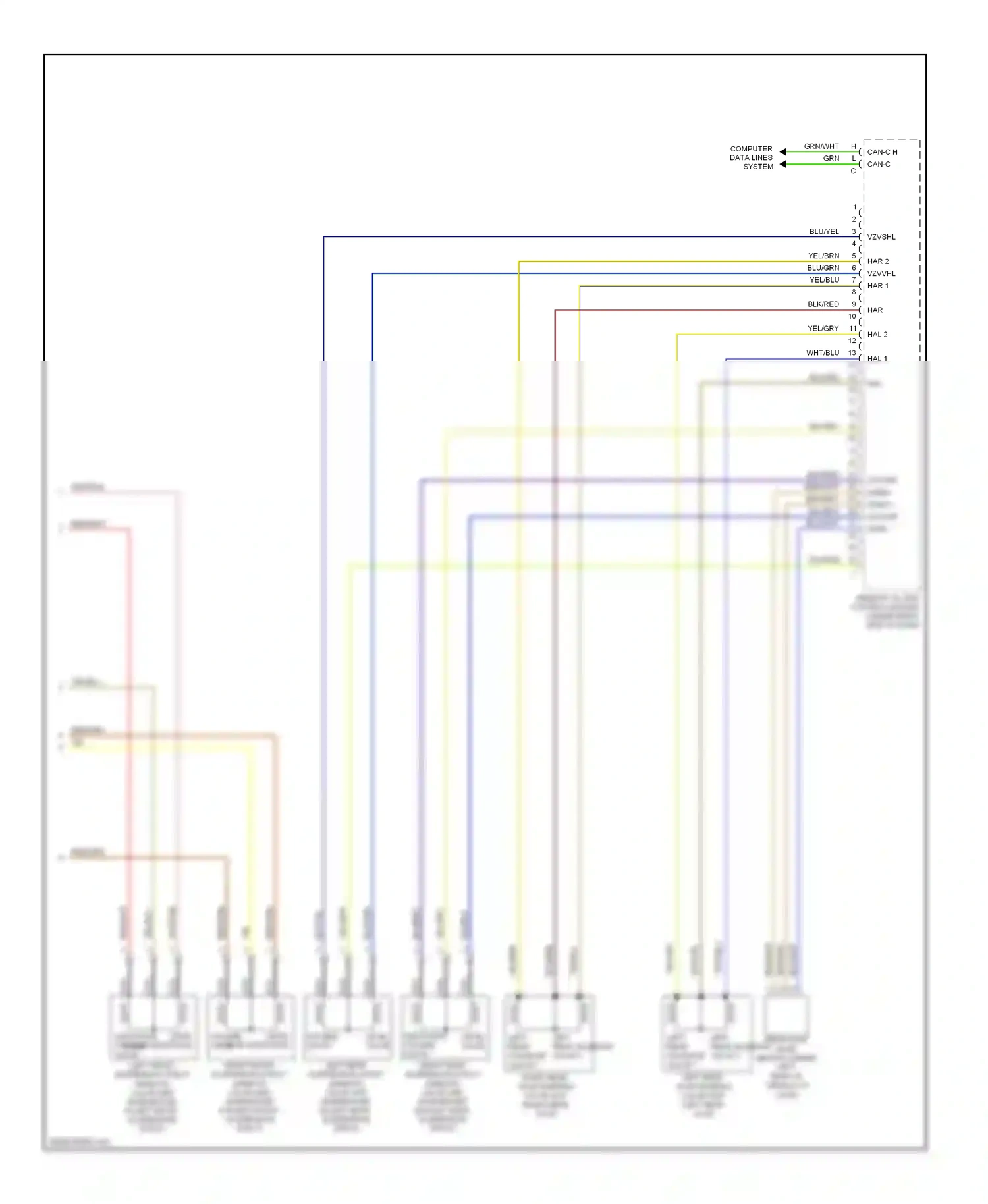 Wiring diagram blu/grn for Mercedes-Benz E-class W211/S211 facelift (2006-2009) (6 of 20)