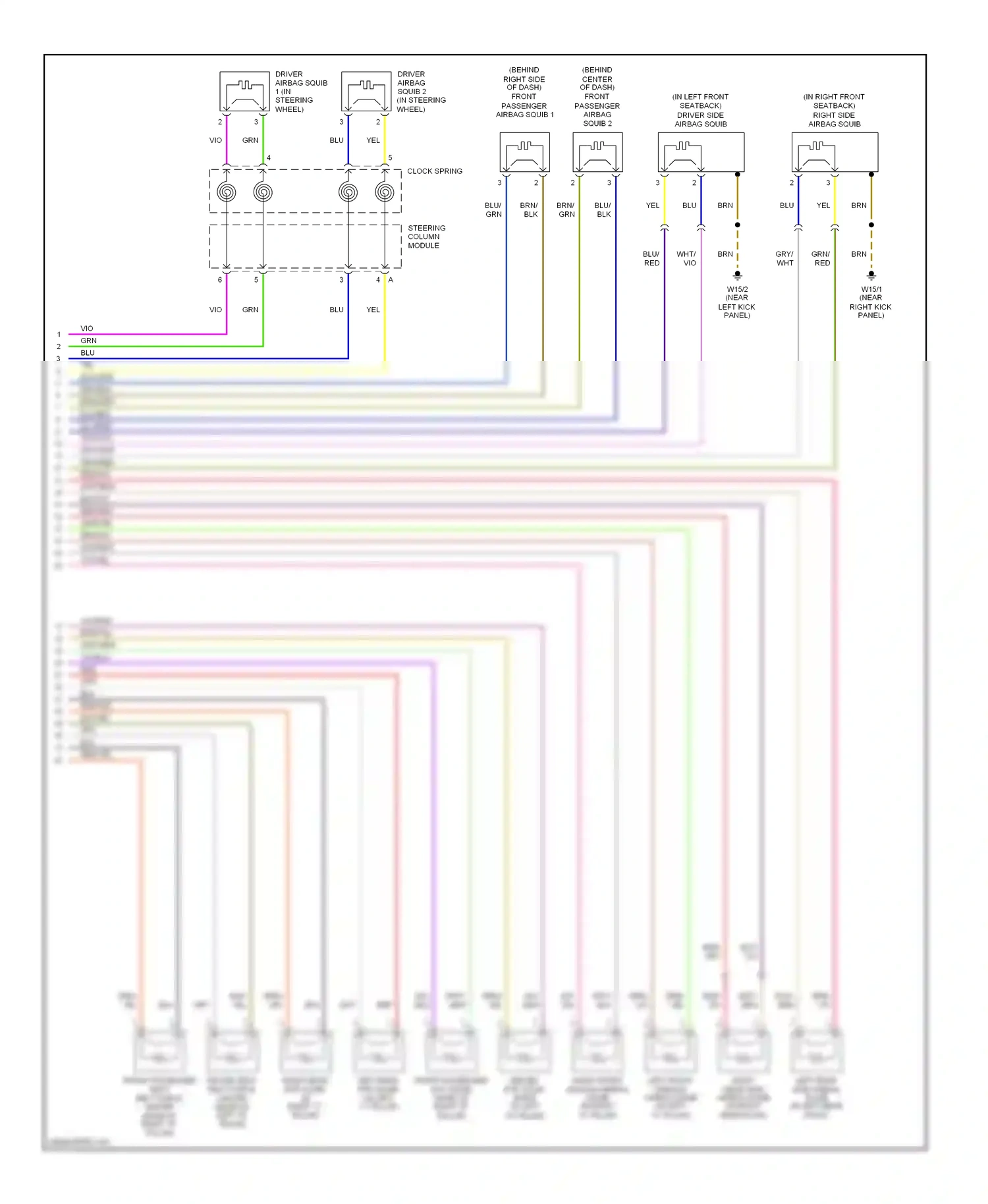 Wiring diagram clock- spring for Mercedes-Benz E-class W211/S211 facelift (2006-2009) (1 of 1)