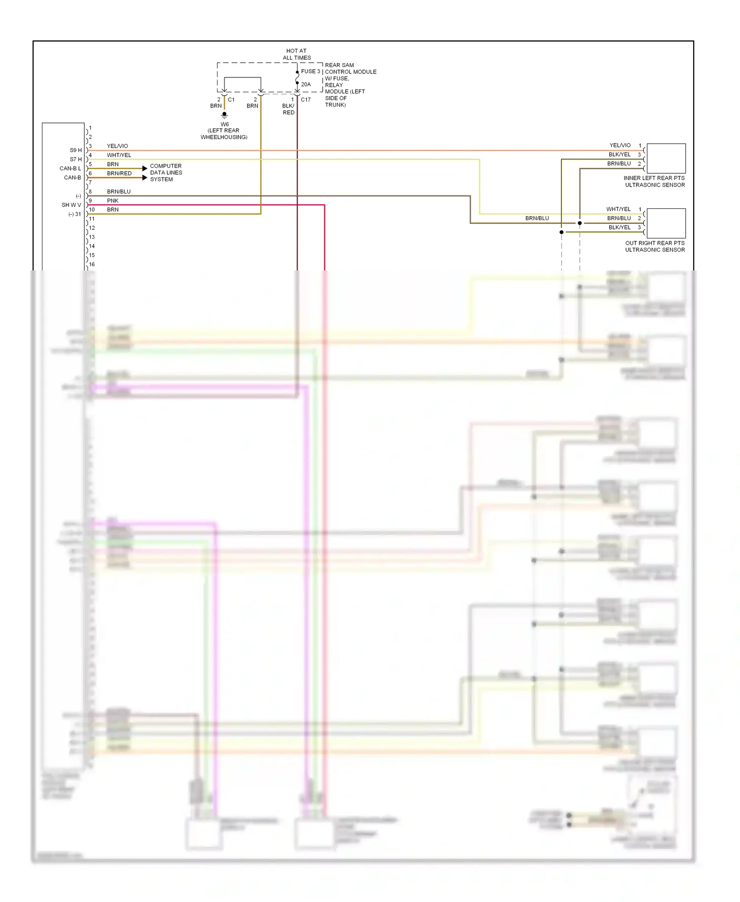 Wiring diagram computer data lines system for Mercedes-Benz E-class W211/S211 facelift (2006-2009) (36 of 62)