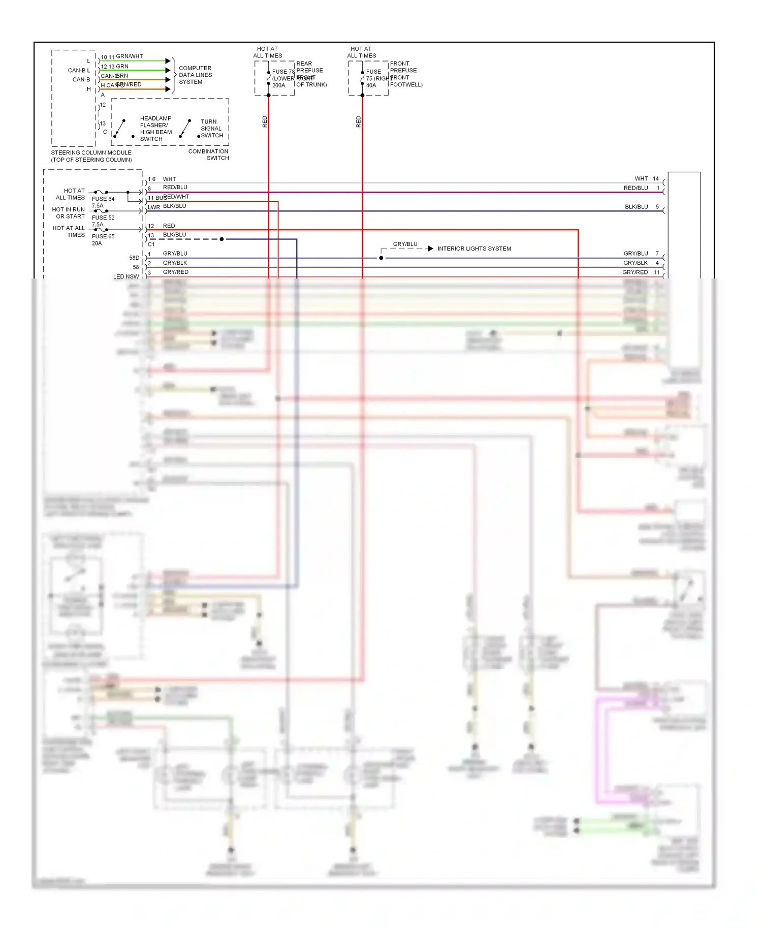 Wiring diagram computer data lines system for Mercedes-Benz E-class W211/S211 facelift (2006-2009) (15 of 62)