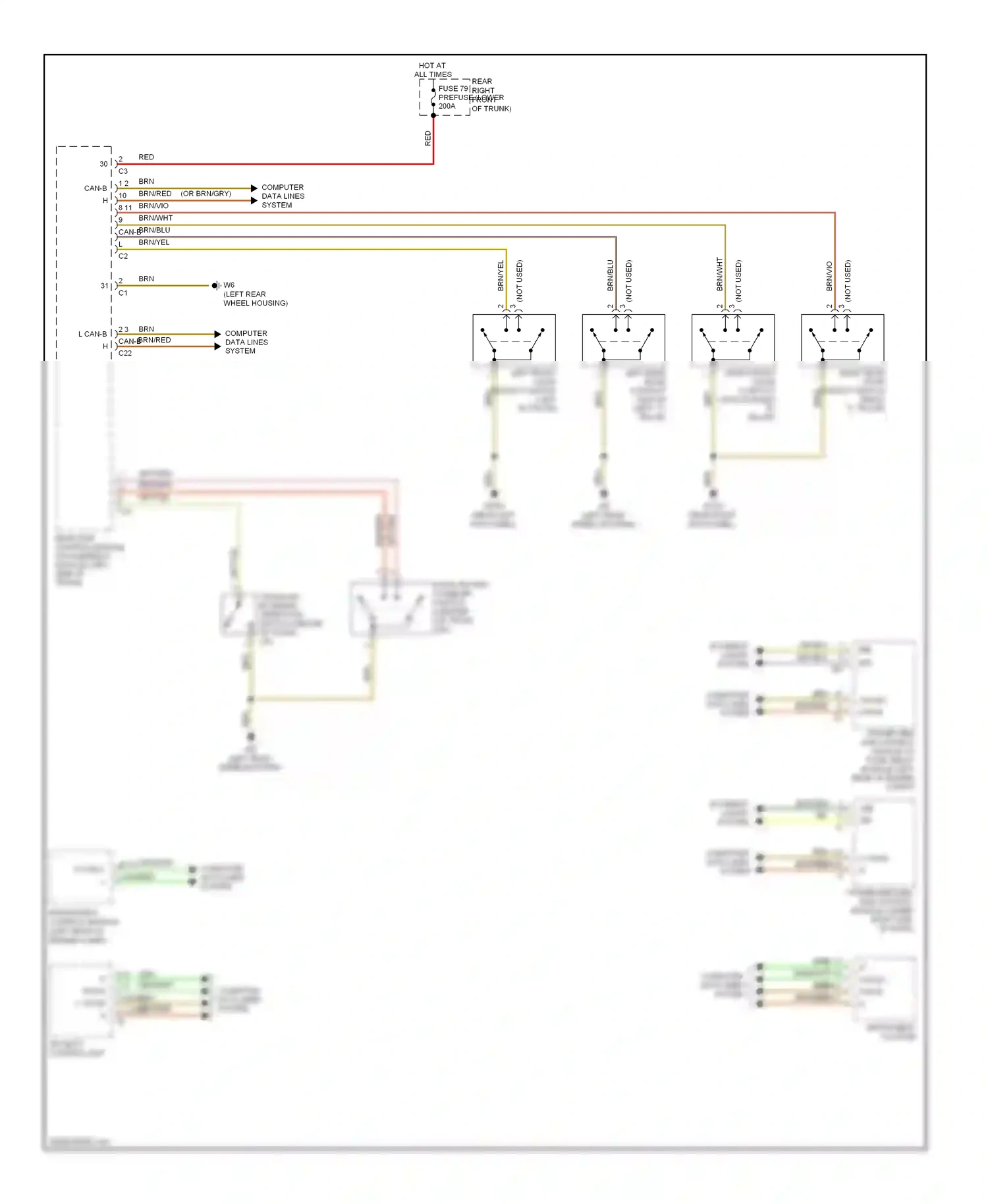 Wiring diagram computer data lines system for Mercedes-Benz E-class W211/S211 facelift (2006-2009) (31 of 62)