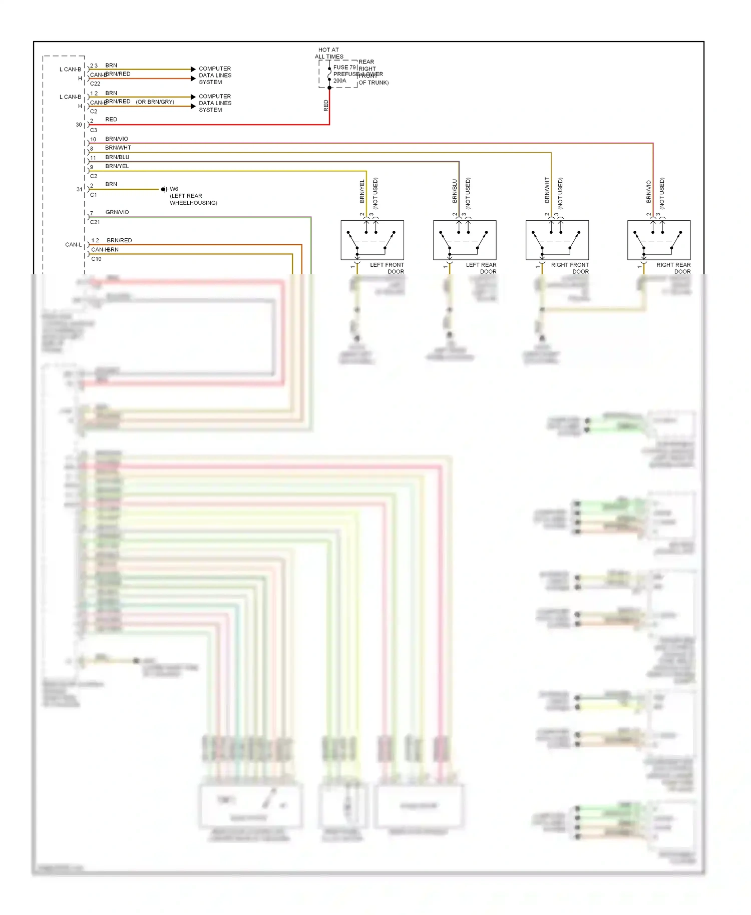 Wiring diagram computer data lines system for Mercedes-Benz E-class W211/S211 facelift (2006-2009) (41 of 62)