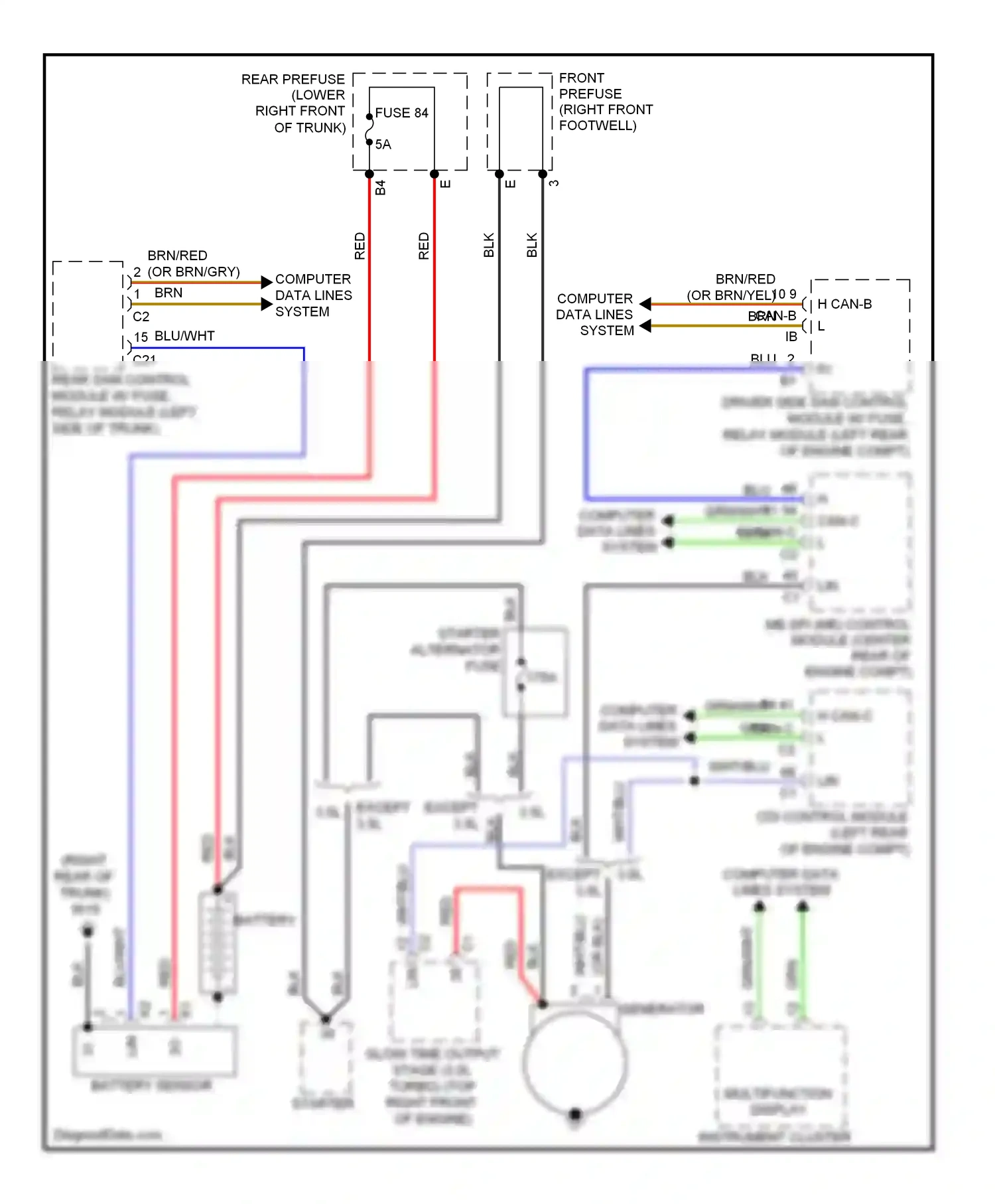 Wiring diagram computer data lines system for Mercedes-Benz E-class W211/S211 facelift (2006-2009) (51 of 62)