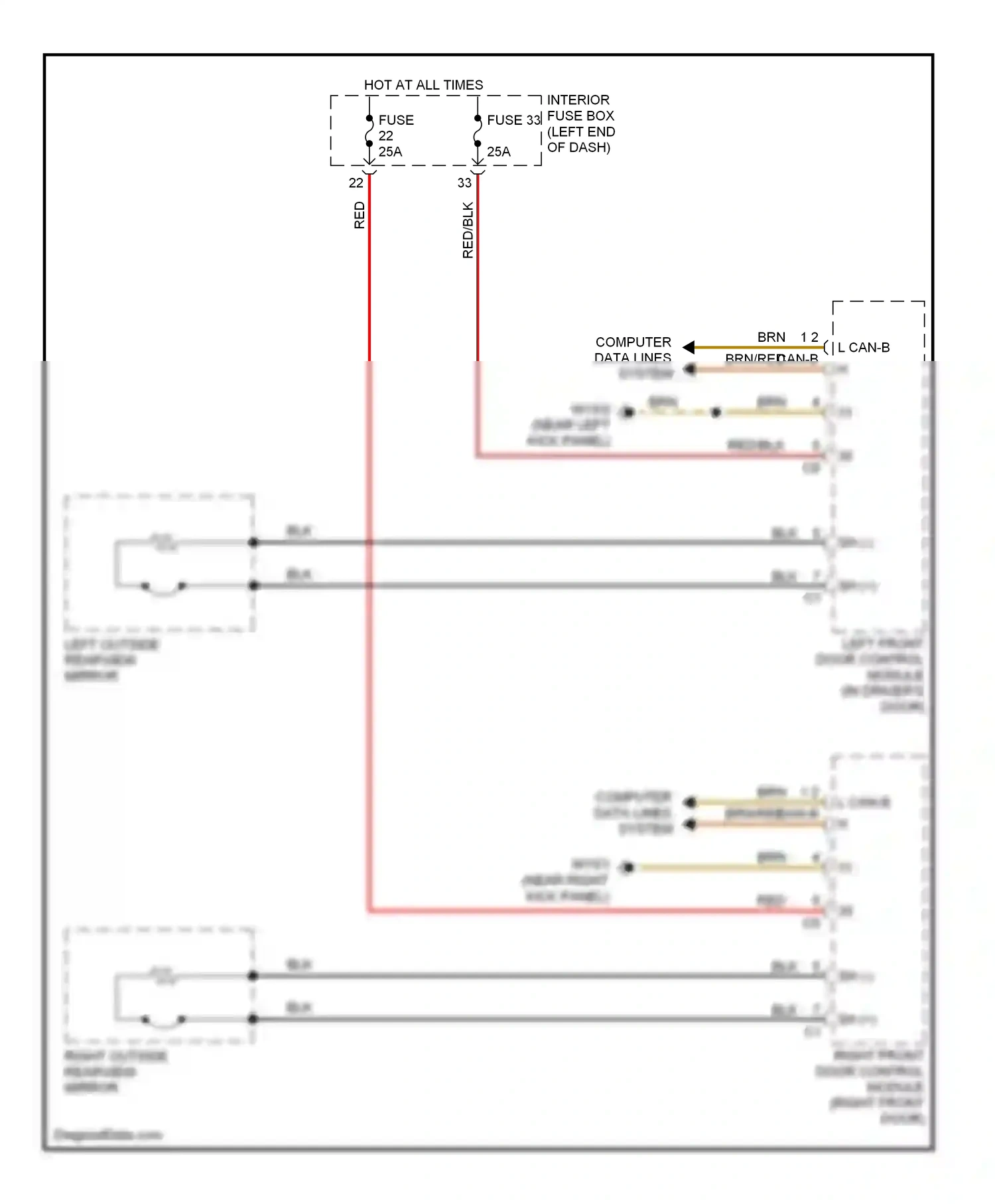 Wiring diagram computer data lines system for Mercedes-Benz E-class W211/S211 facelift (2006-2009) (17 of 62)
