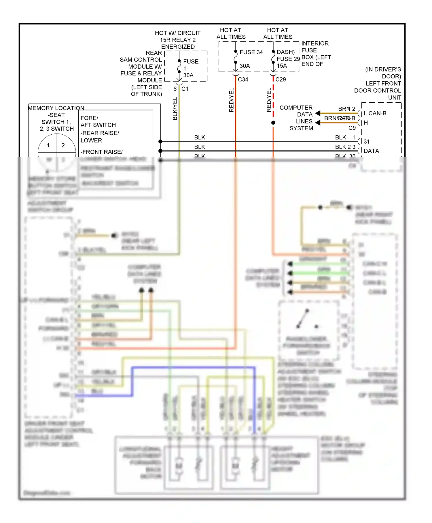 Wiring diagram computer data lines system for Mercedes-Benz E-class W211/S211 facelift (2006-2009) (39 of 62)