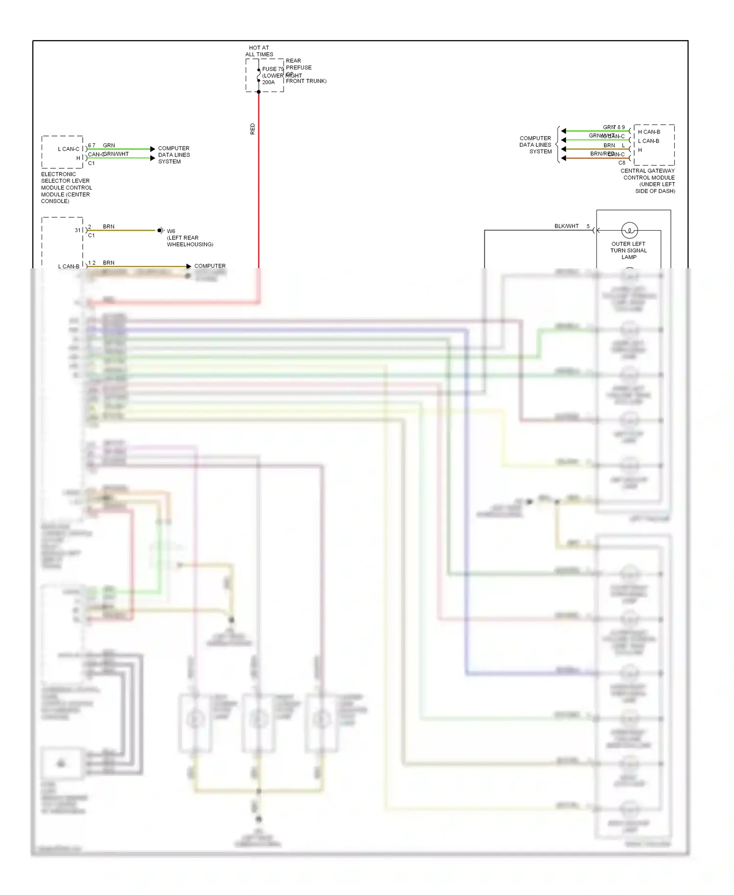 Wiring diagram computer data lines system for Mercedes-Benz E-class W211/S211 facelift (2006-2009) (29 of 62)