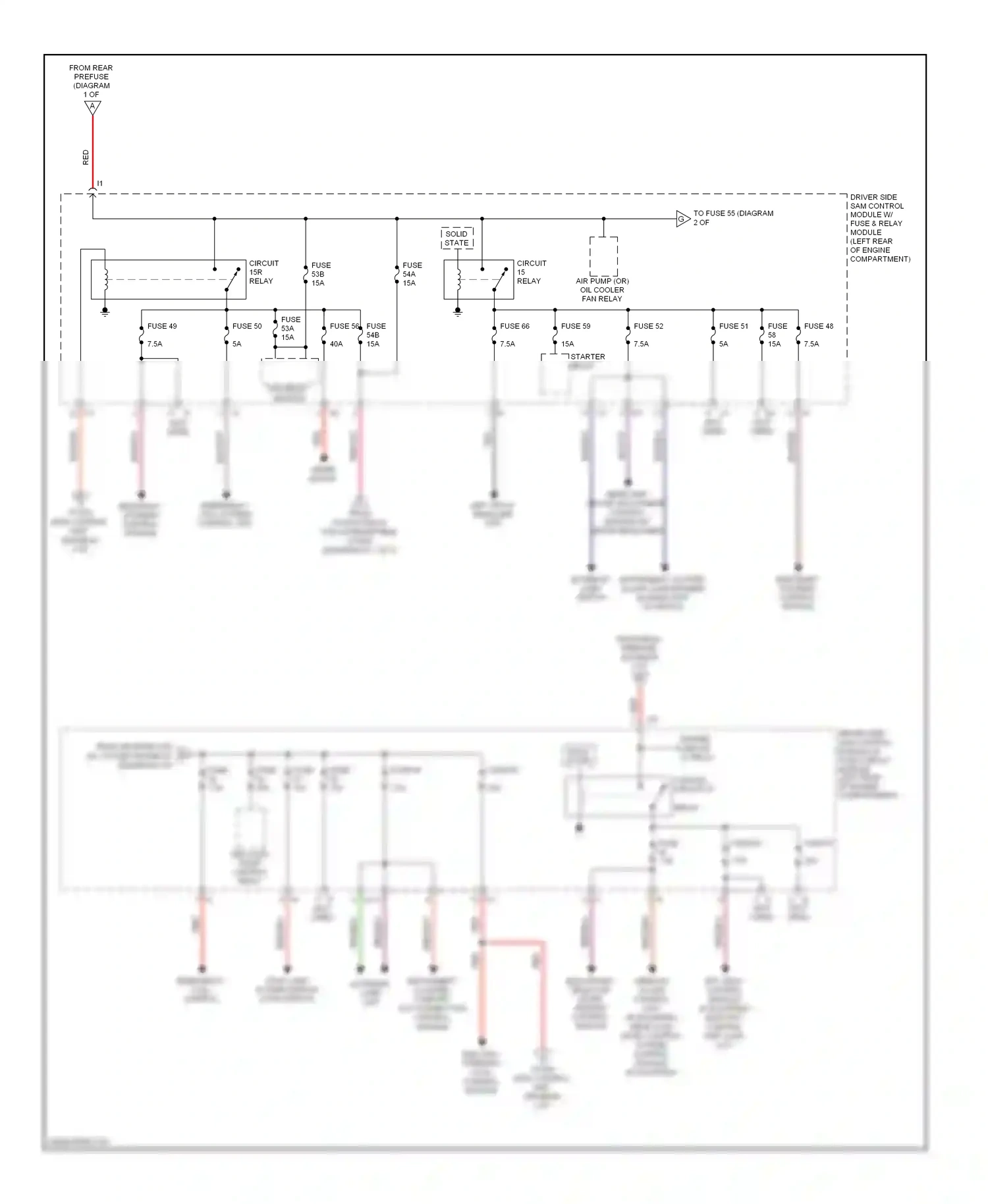 Wiring diagram electronic selector lever module control module for Mercedes-Benz E-class W211/S211 facelift (2006-2009) (1 of 2)