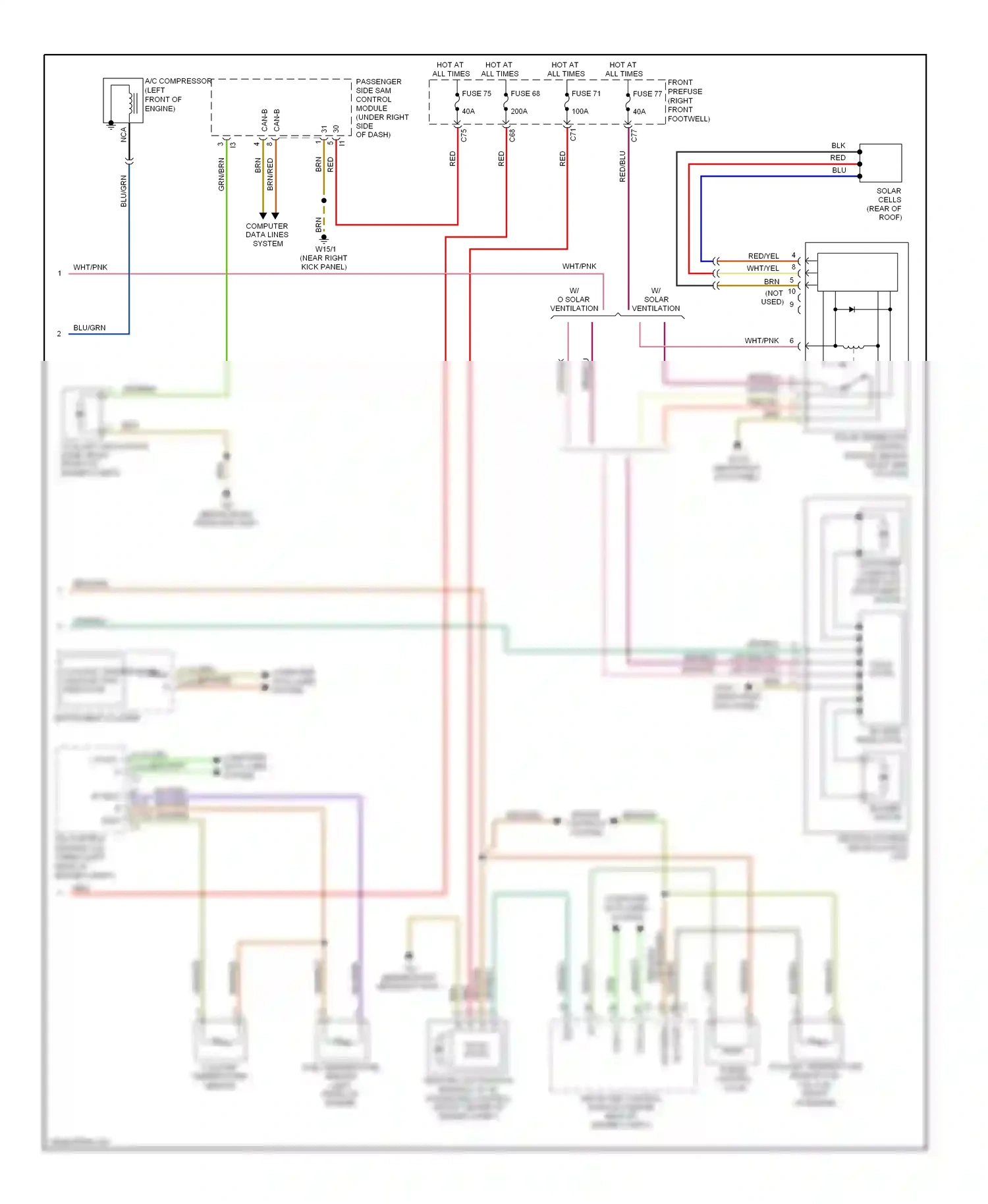 Wiring diagram front prefuse (right front for Mercedes-Benz E-class W211/S211 facelift (2006-2009) (1 of 1)