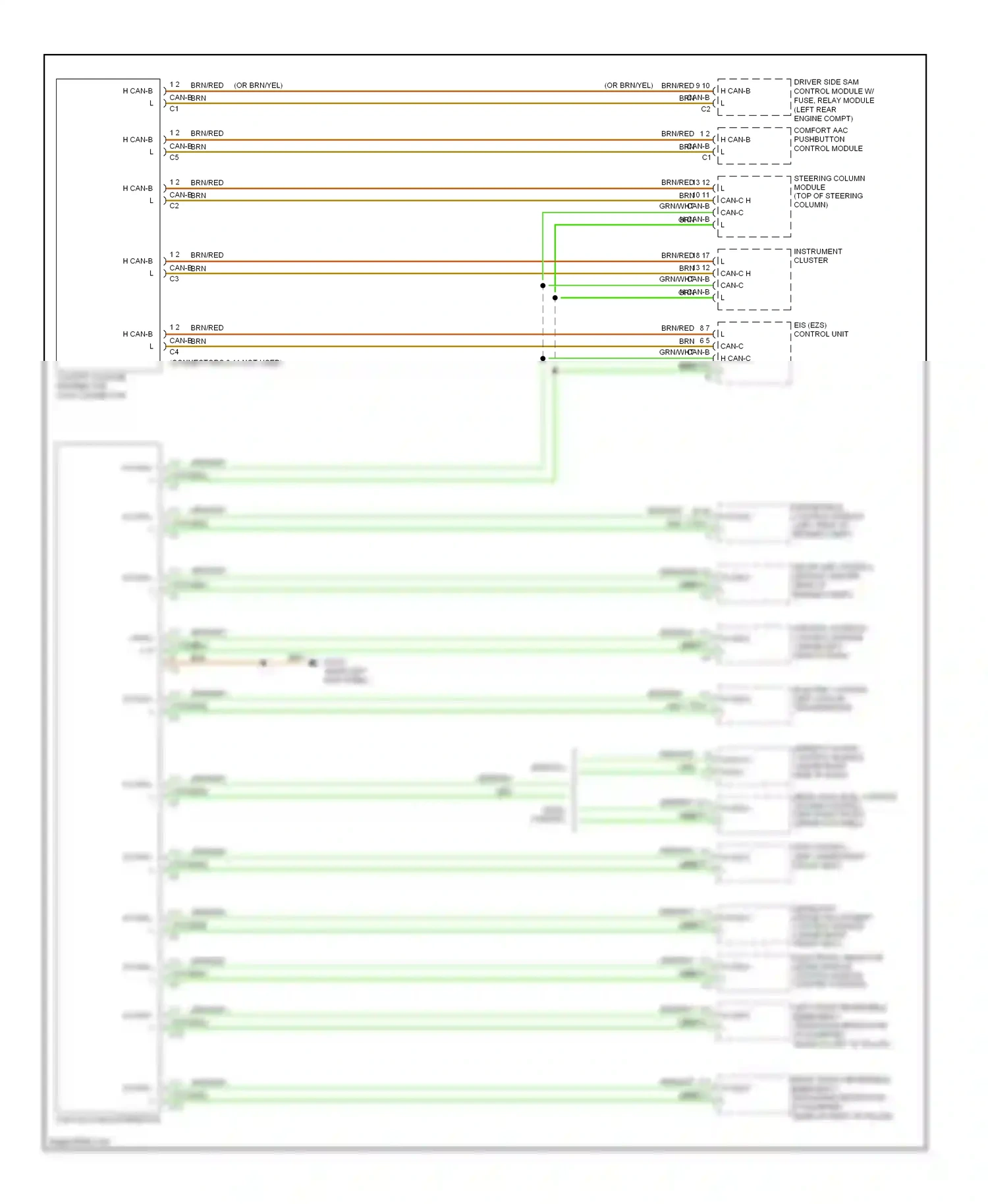 Wiring diagram level control for Mercedes-Benz E-class W211/S211 facelift (2006-2009) (1 of 1)